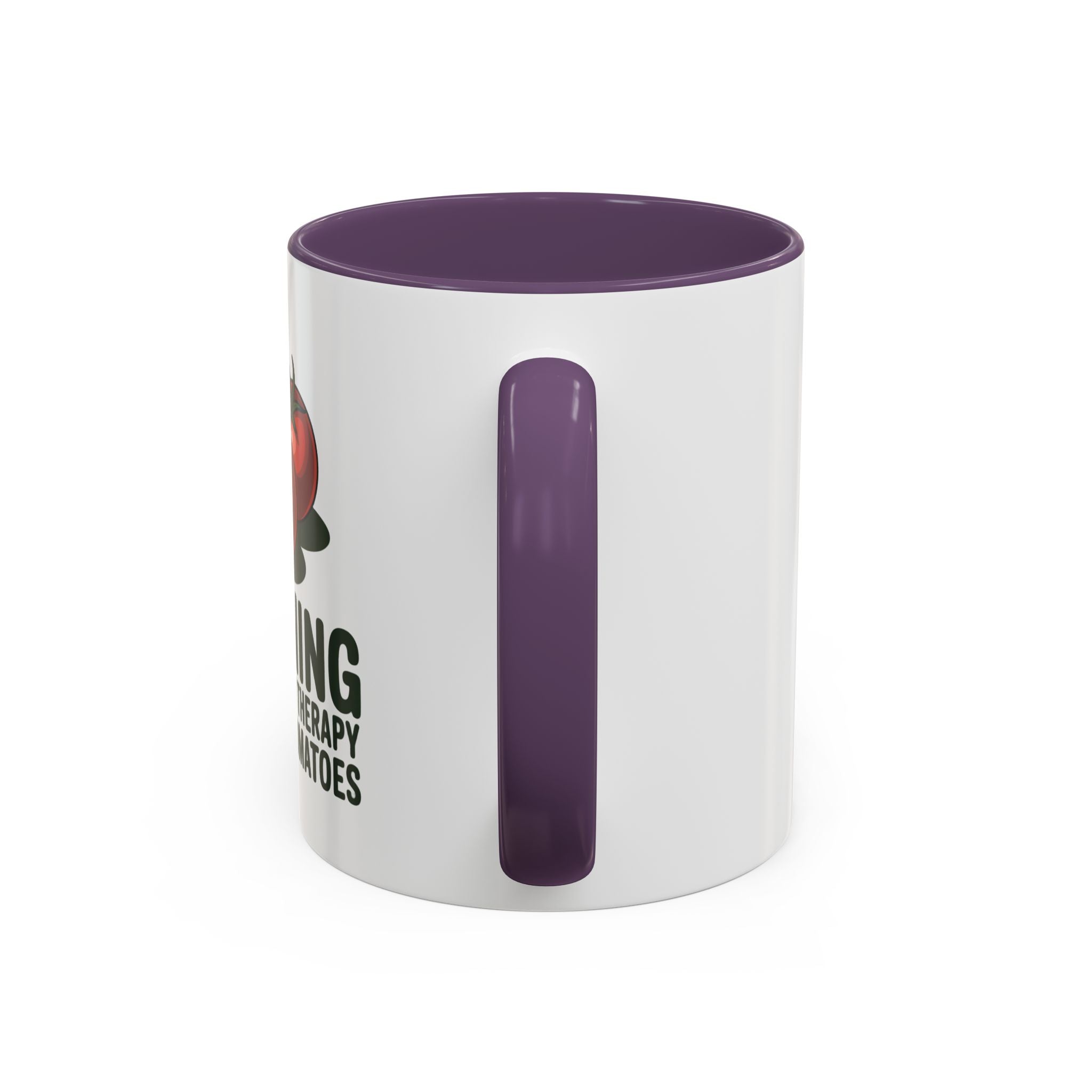 Gardening Coffee Mug – “Gardening Is Cheaper Than Therapy and You Get Tomatoes” Accent Mug
