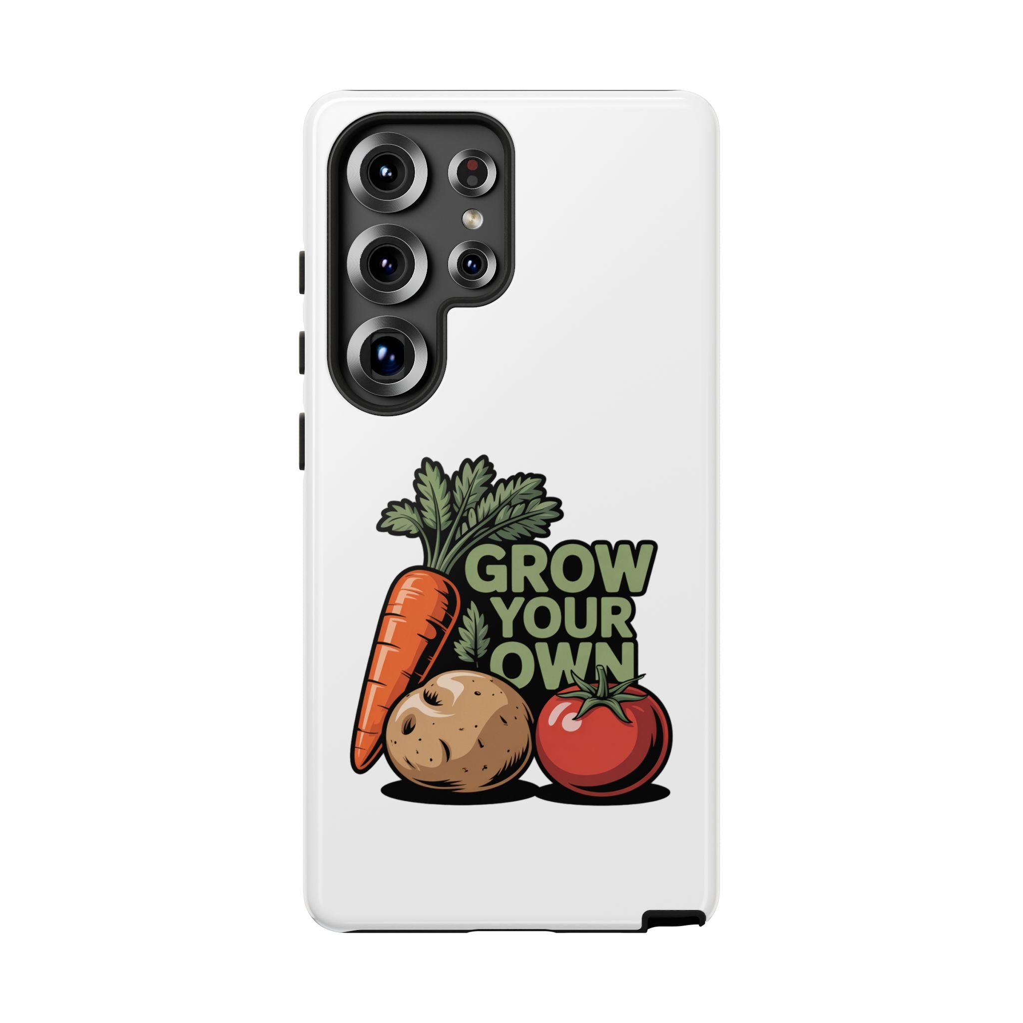 Grow Your Own Vegetables Phone Case — Gardening Carrot Potato Tomato Design