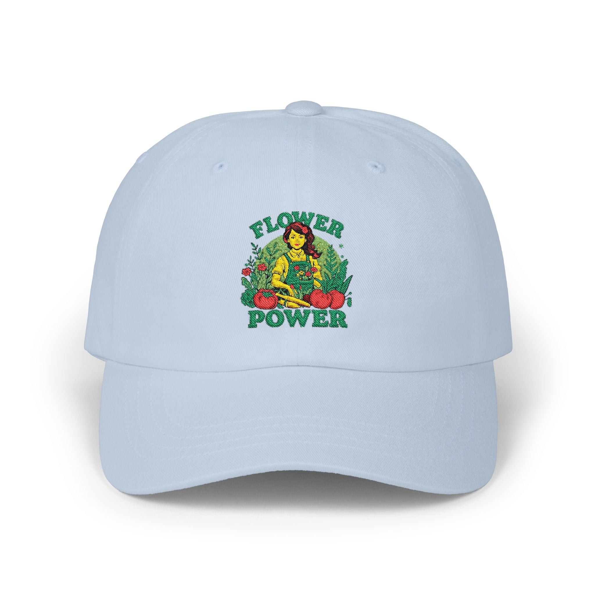 Flower Power Cap — Retro Floral Embroidered Baseball Hat