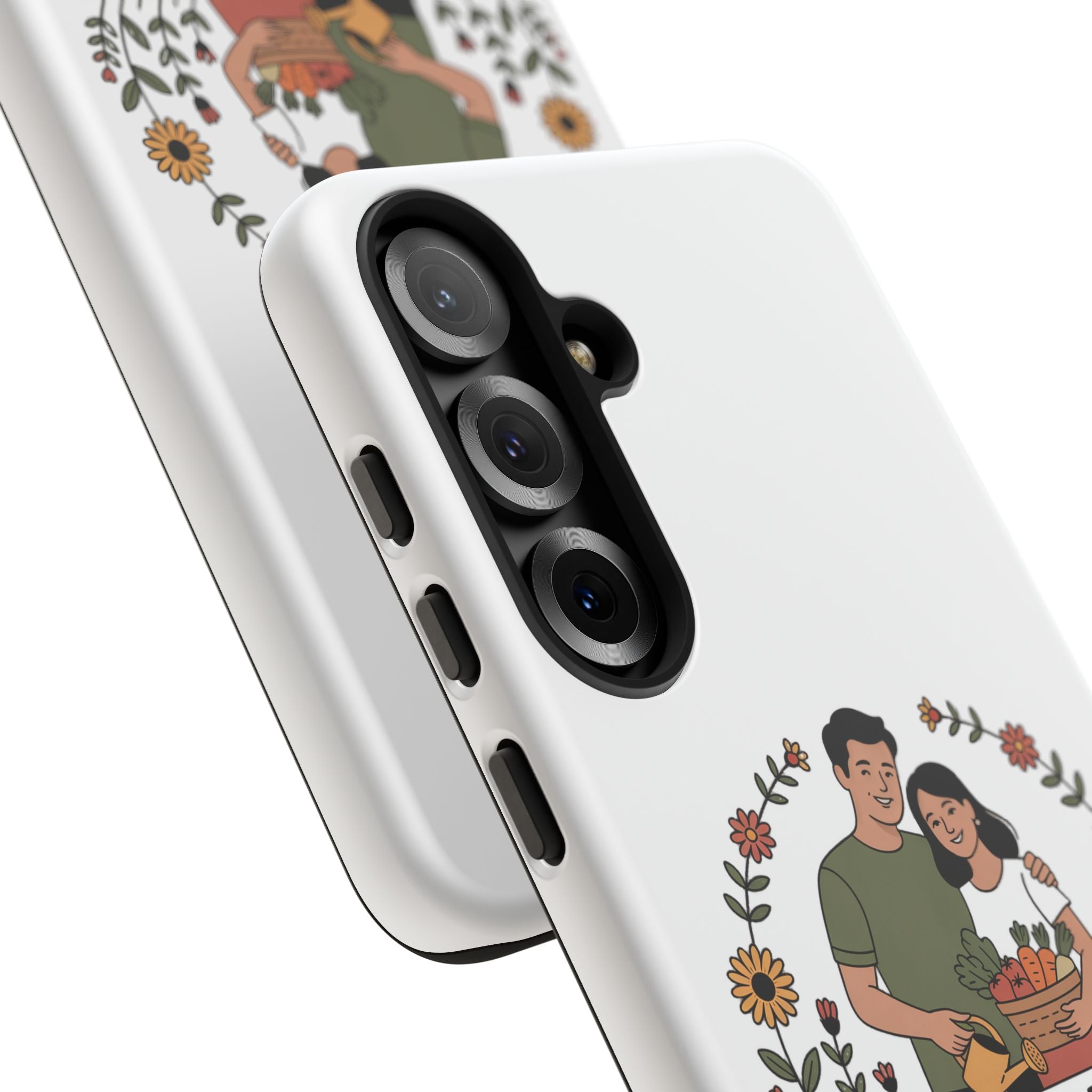 Gardening Love Phone Case — Floral Couple Protective Phone Cover