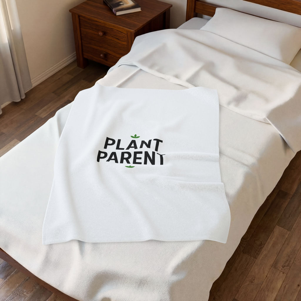Plant Parent Velveteen Plush Blanket – Cozy Gift for Plant Lovers