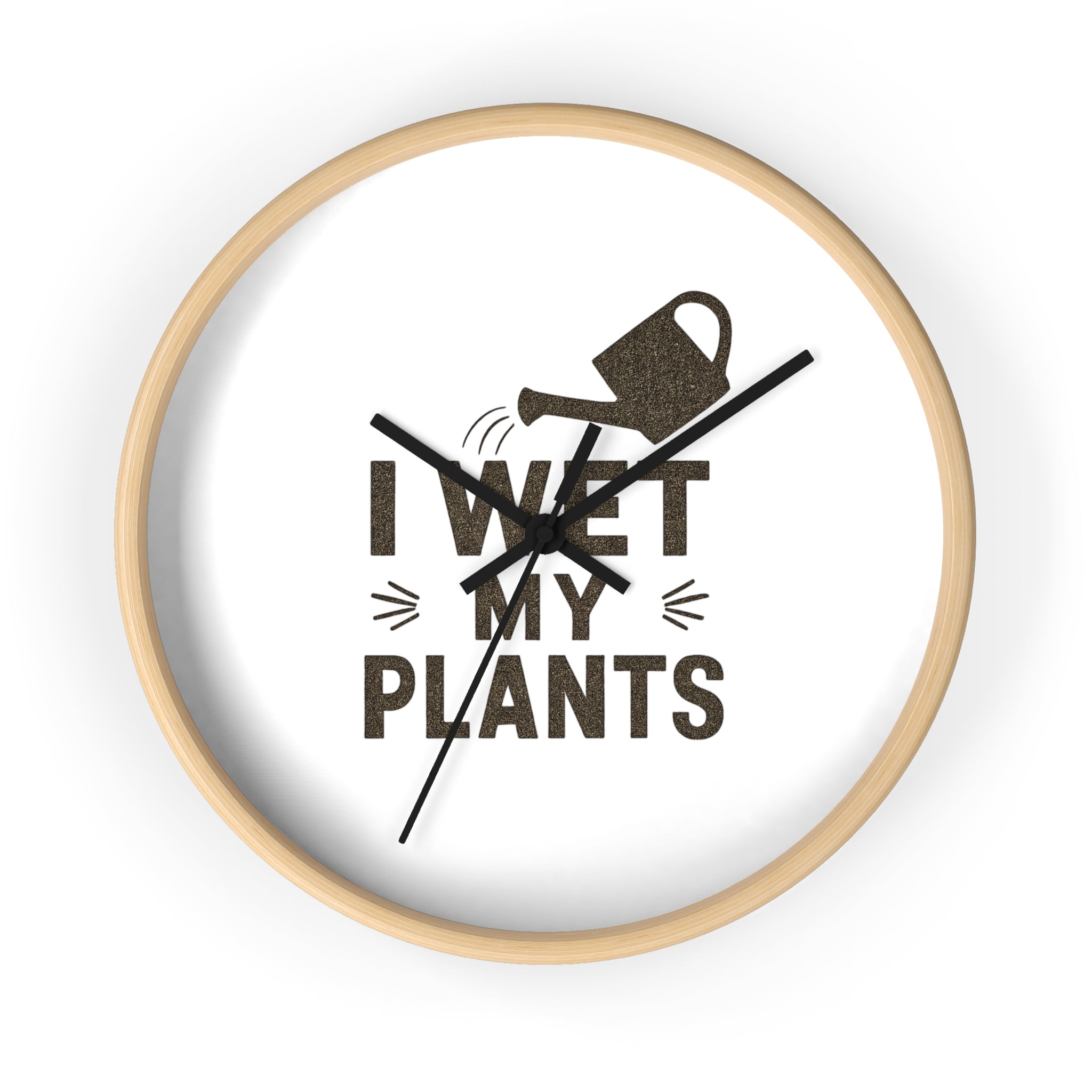 Wall Clock — I Wet My Plants Watering Can Garden Clock