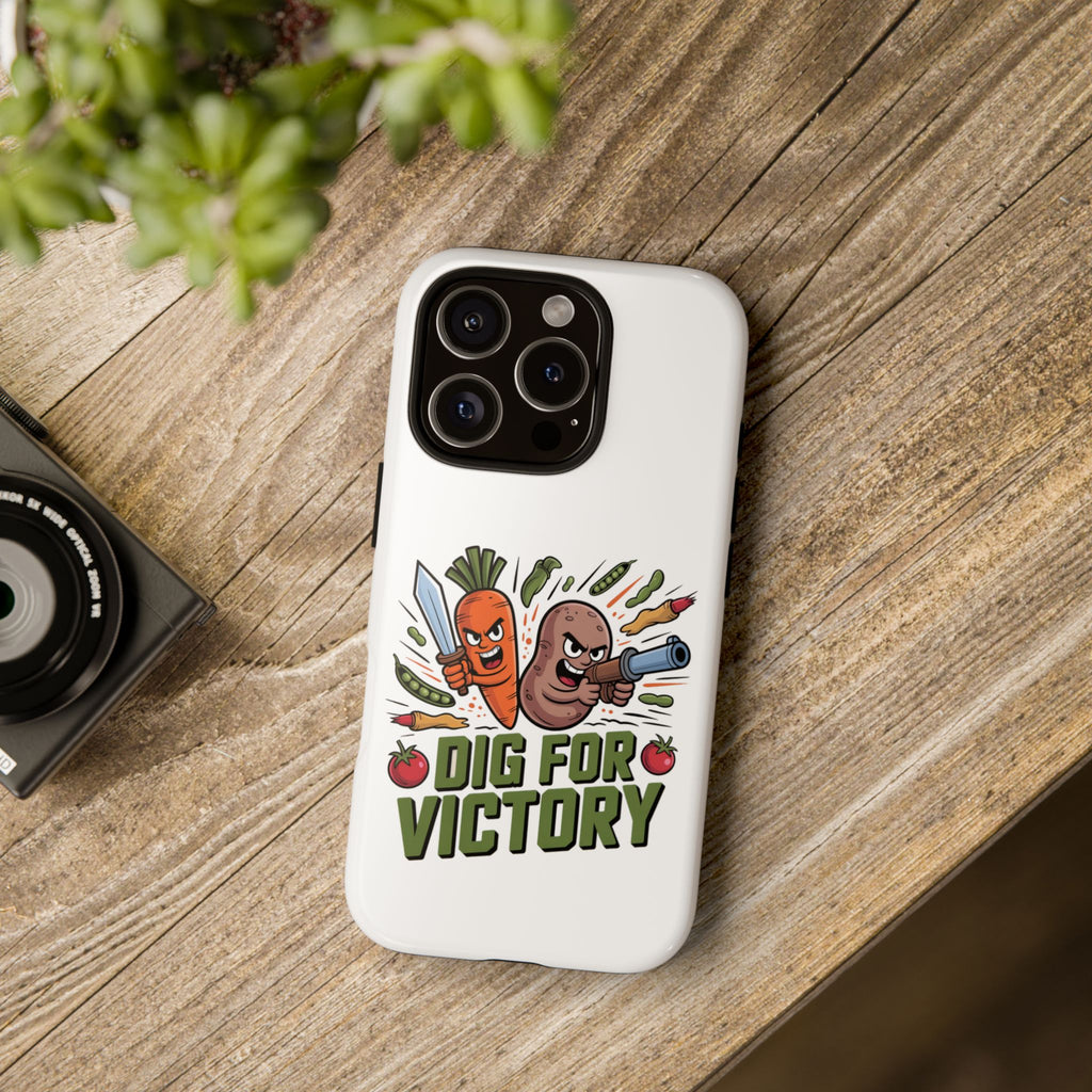 Phone Case — 'Dig For Victory' Veggie Combat Garden Design