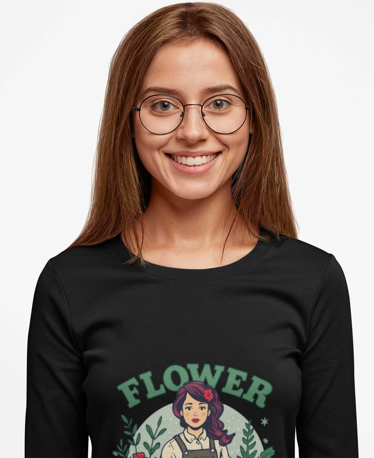 Flower Power Long Sleeve Tee – Vintage Botanical Graphic