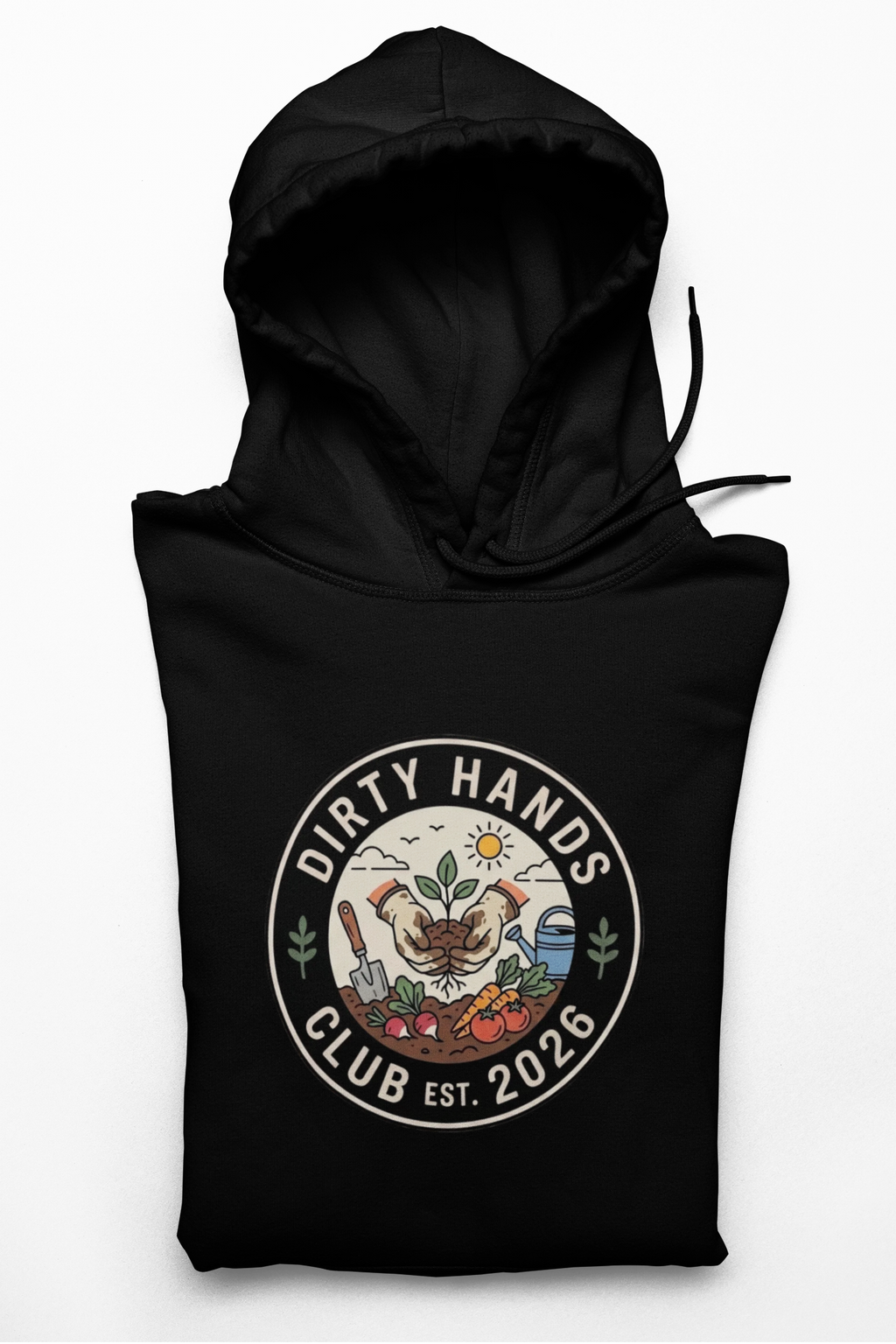 Dirty Hands Club Hoodie — Vintage Mechanic Logo Pullover