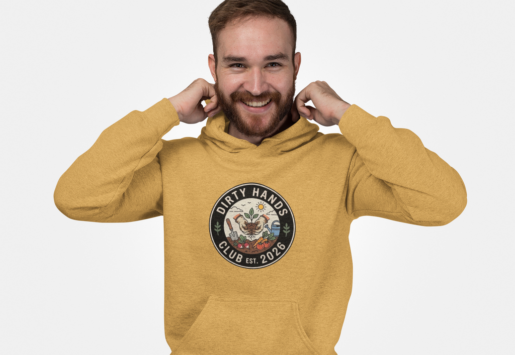 Dirty Hands Club Hoodie — Vintage Mechanic Logo Pullover