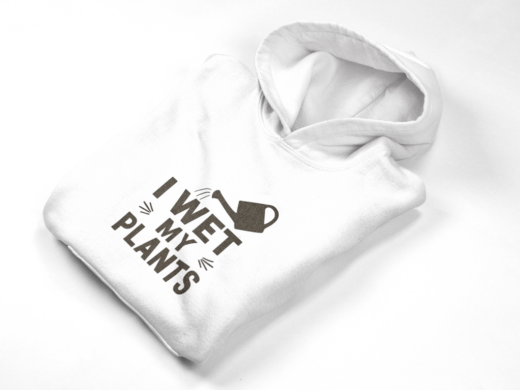 Plant Lover Hoodie — "I Wet My Plants" Watering Can Garden Sweatshirt