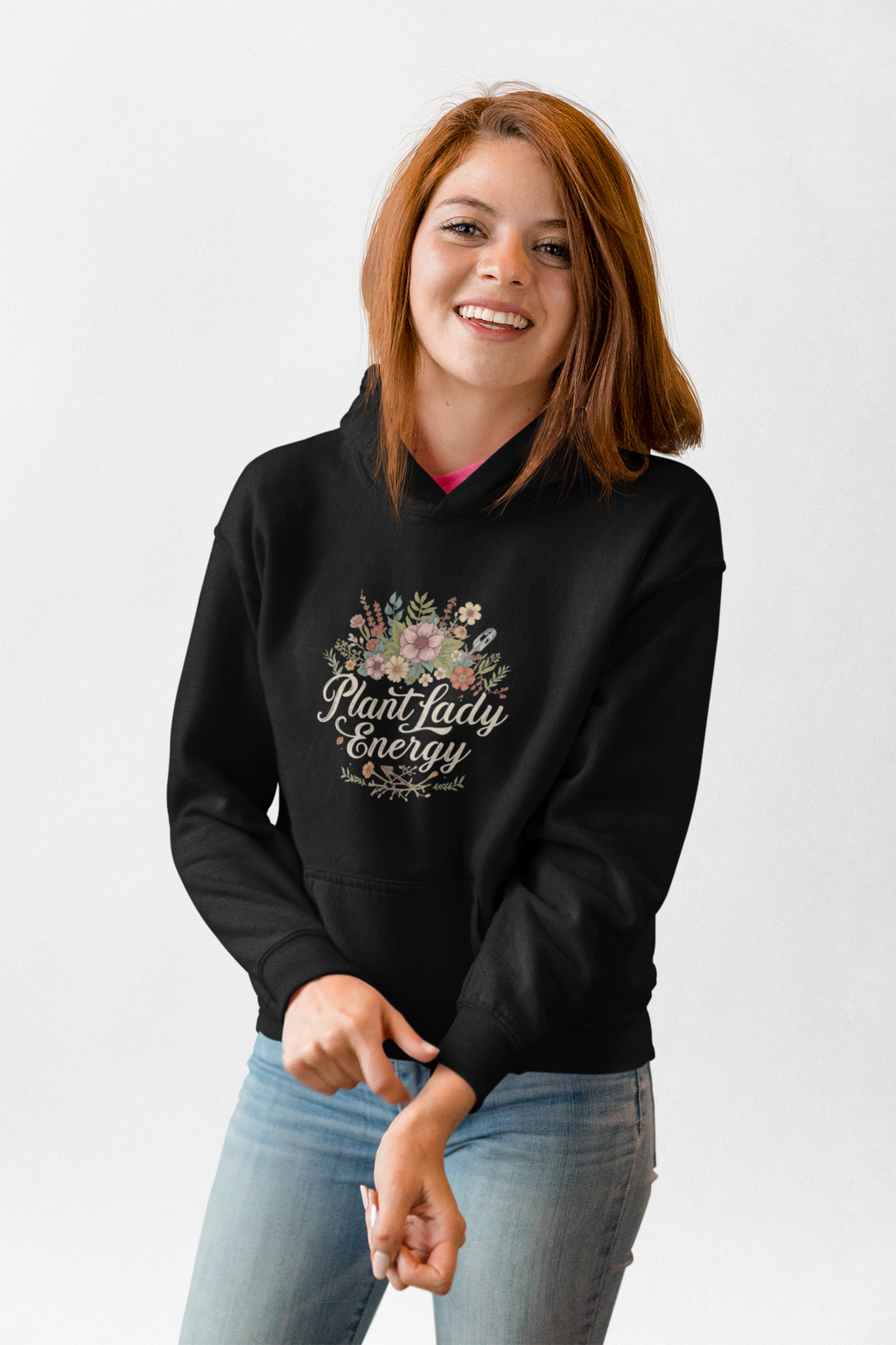 Hoodie | Plant Lady Cozy Floral "Plant Lady" Hoodie
