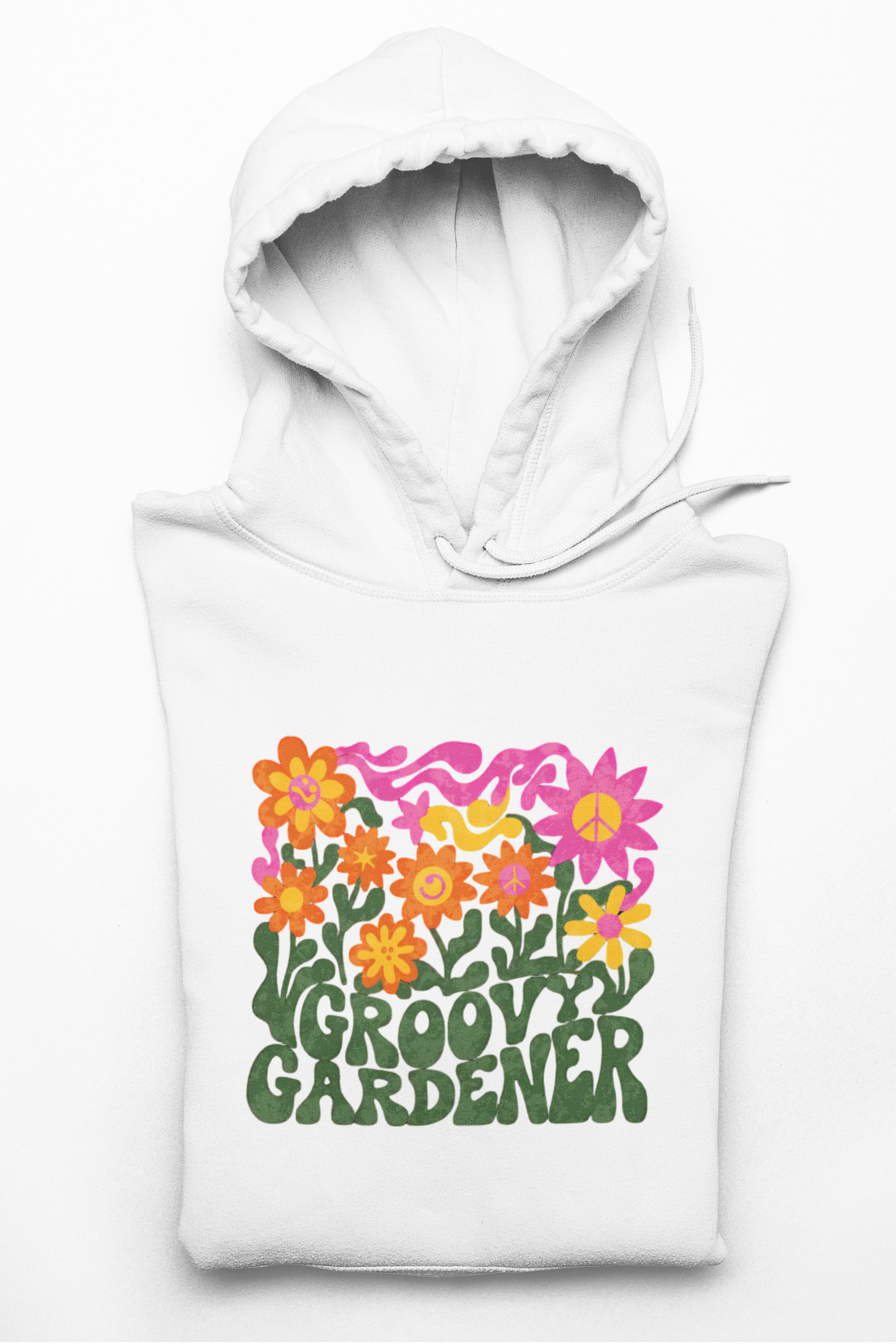 Gardener Hoodie – Retro Floral “Groovy Gardener” Pullover