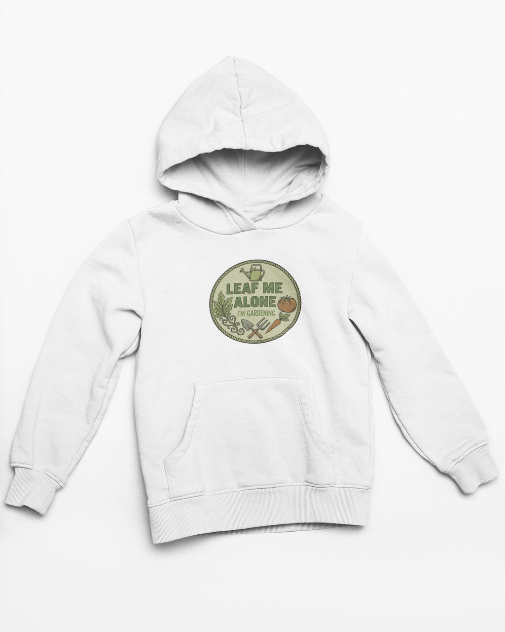 Leaf Me Alone I'm Gardening Hoodie — Vintage Gardening Sweatshirt