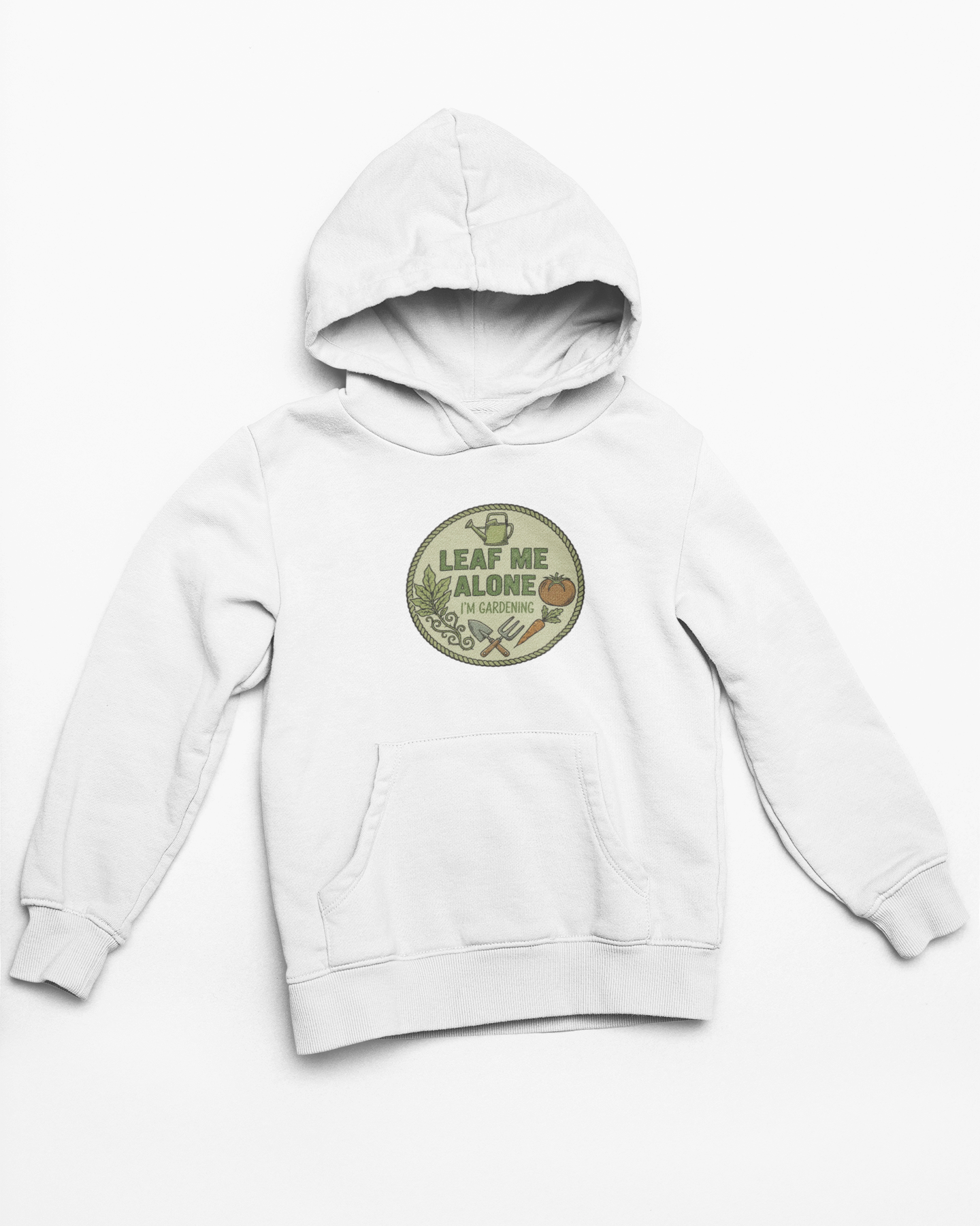 Leaf Me Alone I'm Gardening Hoodie — Vintage Gardening Sweatshirt