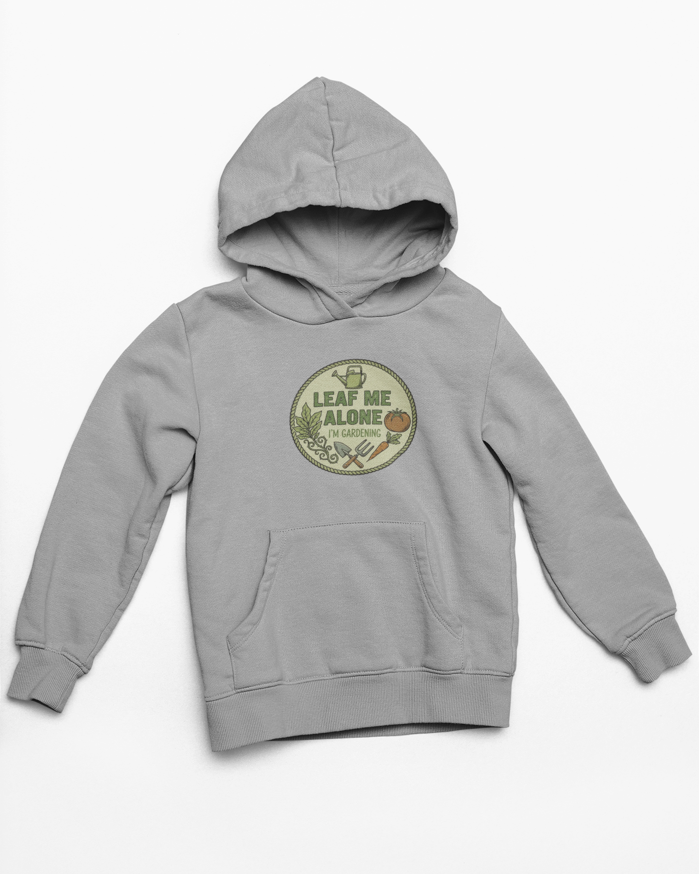 Leaf Me Alone I'm Gardening Hoodie — Vintage Gardening Sweatshirt