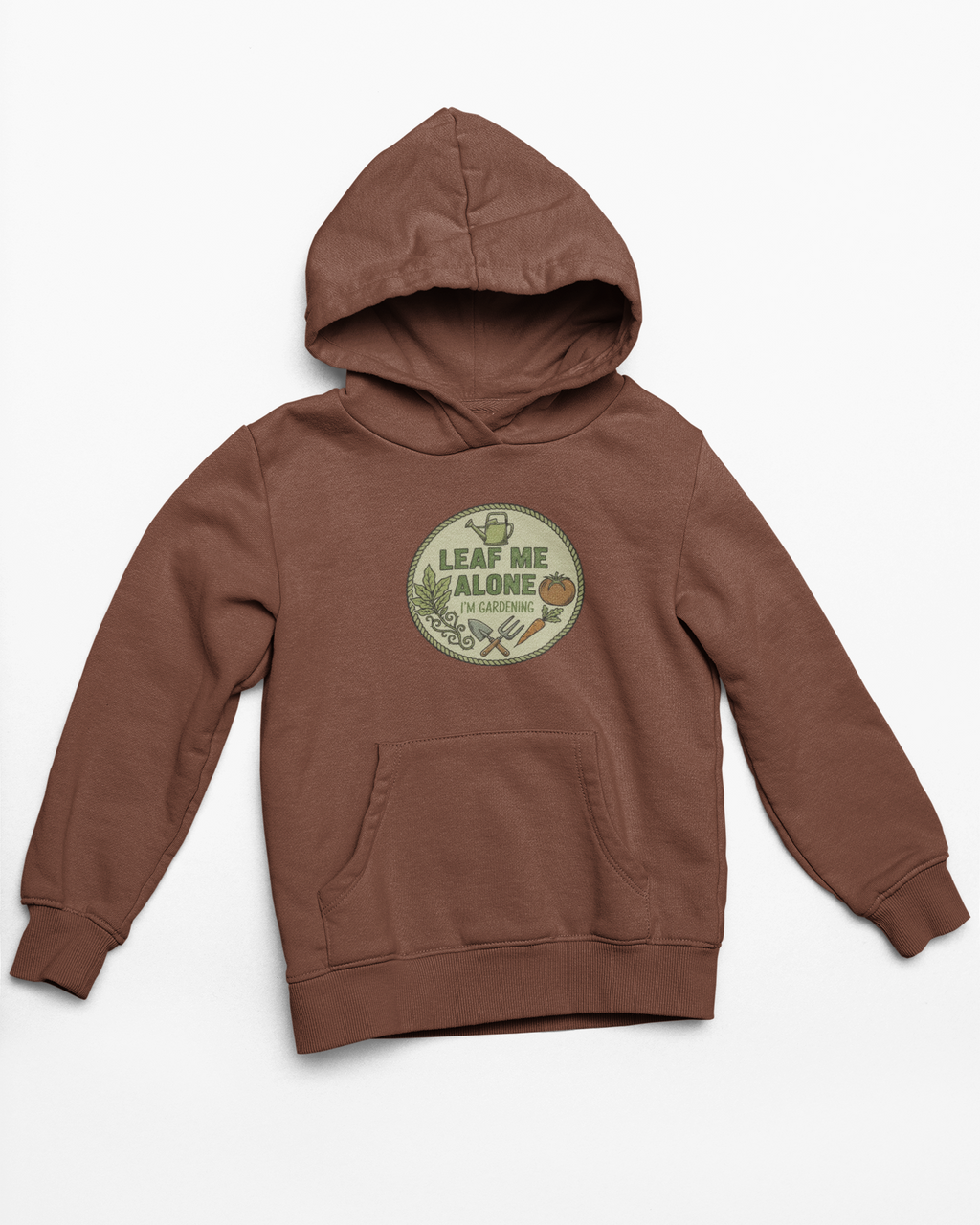Leaf Me Alone I'm Gardening Hoodie — Vintage Gardening Sweatshirt