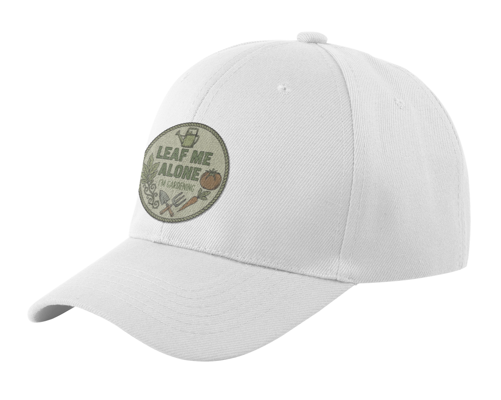 Garden Dad Cap — "Leaf Me Alone, I'm Gardening" Vintage Hat