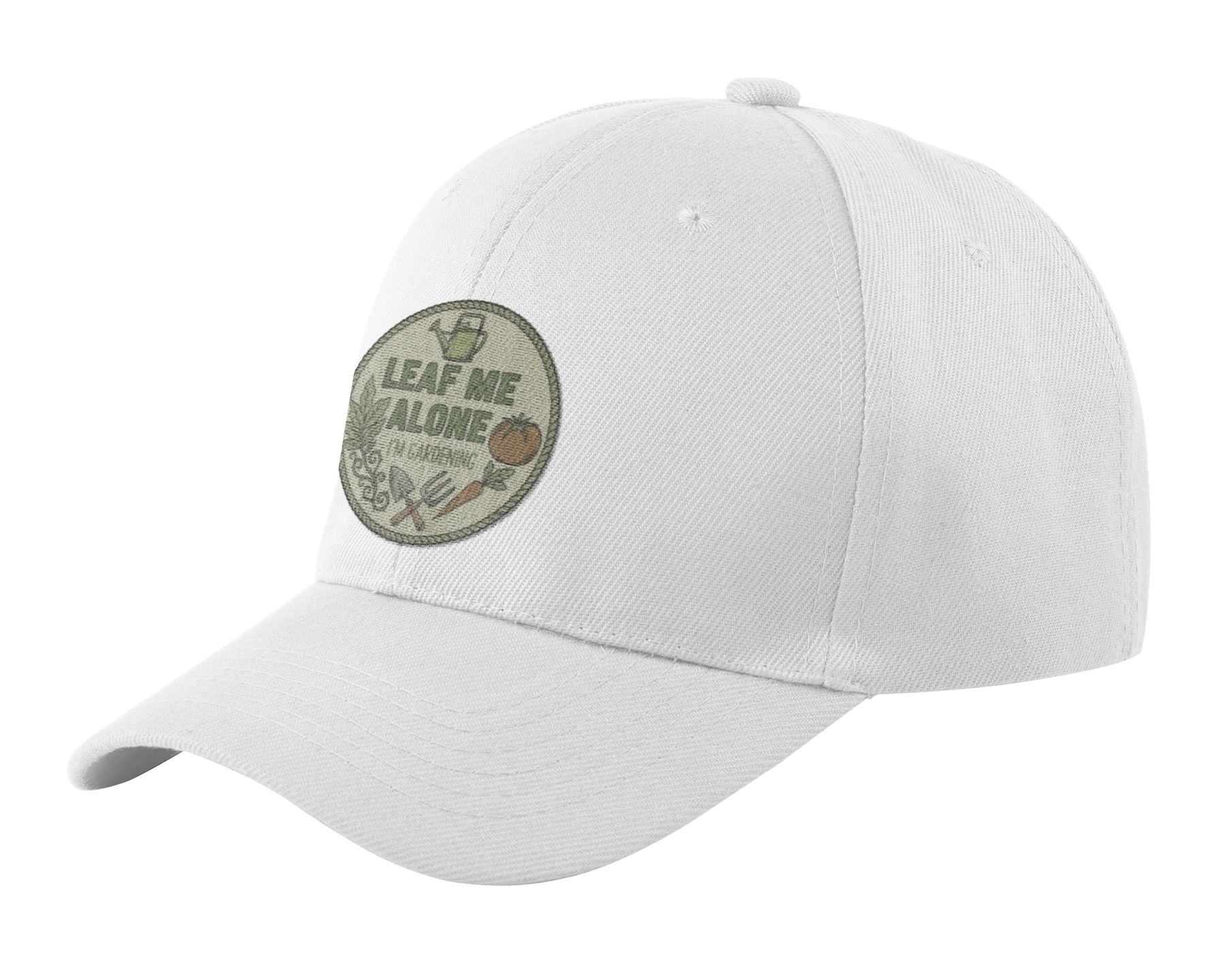 Garden Dad Cap — "Leaf Me Alone, I'm Gardening" Vintage Hat