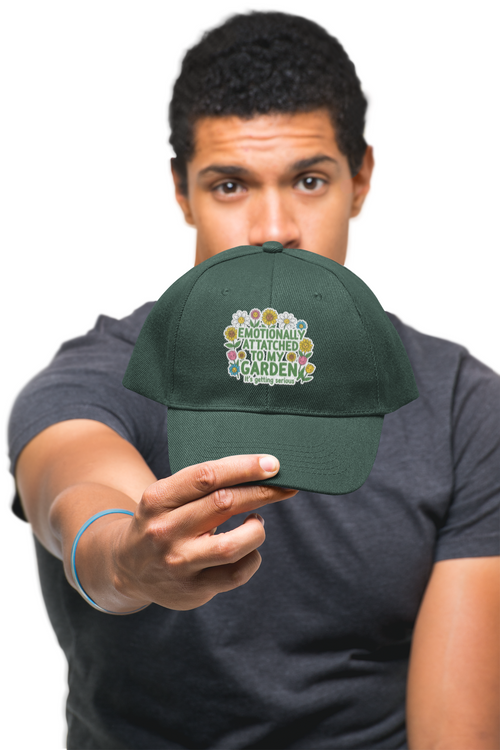 Cap — "Emotionally Attached to My Garden" Floral Hat