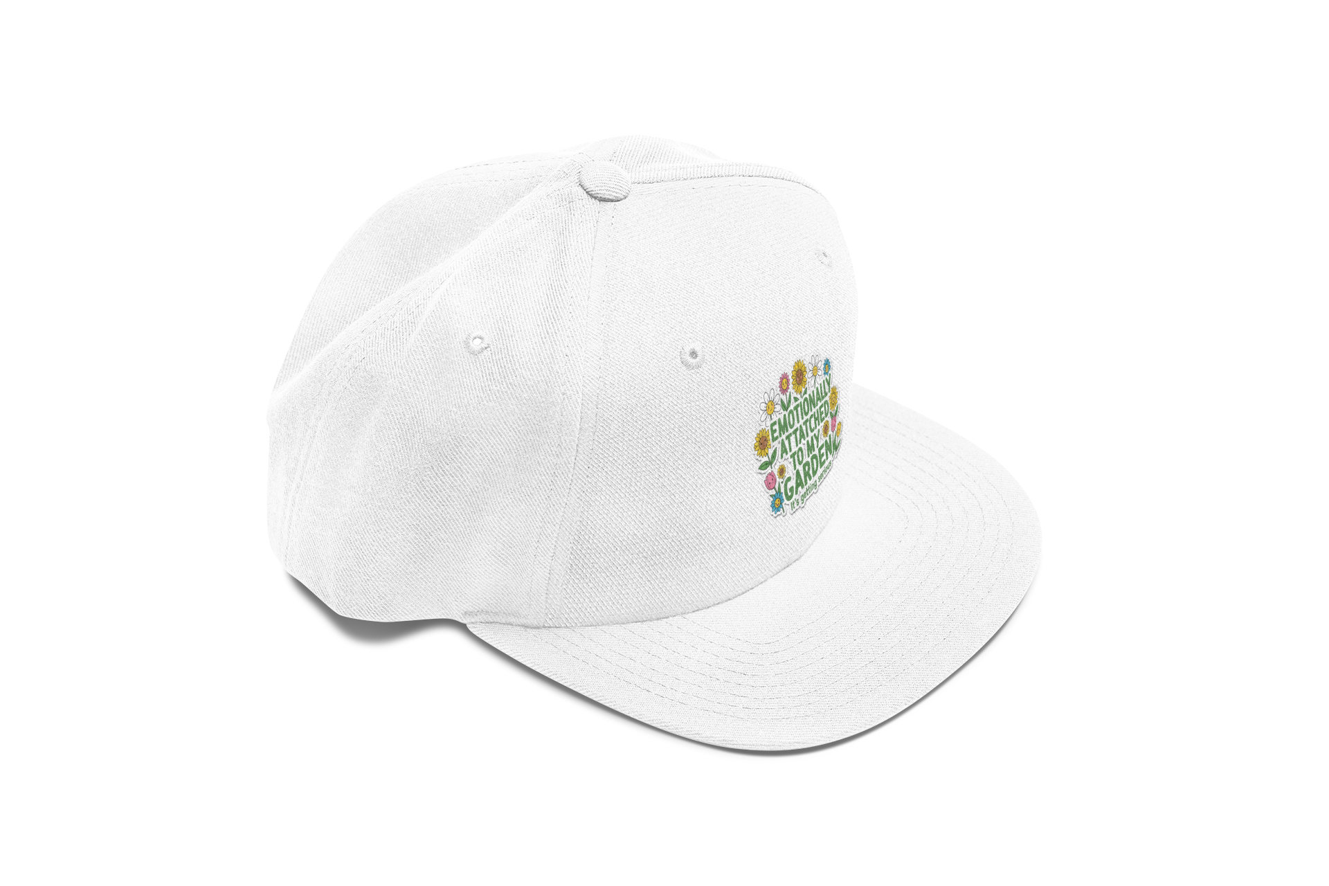 Cap — "Emotionally Attached to My Garden" Floral Hat