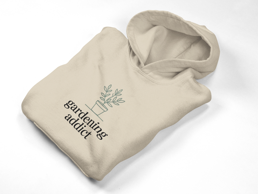Gardening Addict Hoodie — Minimal Plant Lover Pullover
