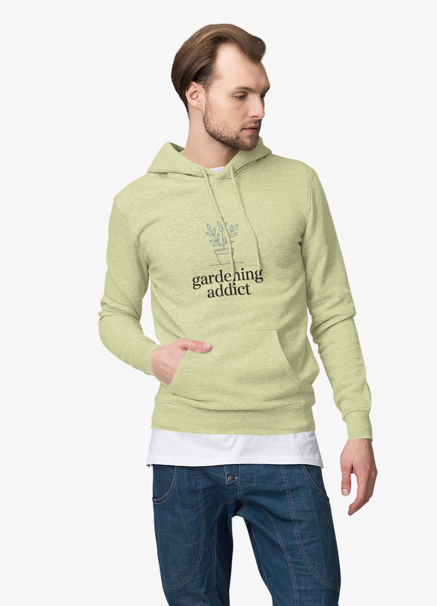 Gardening Addict Hoodie — Minimal Plant Lover Pullover