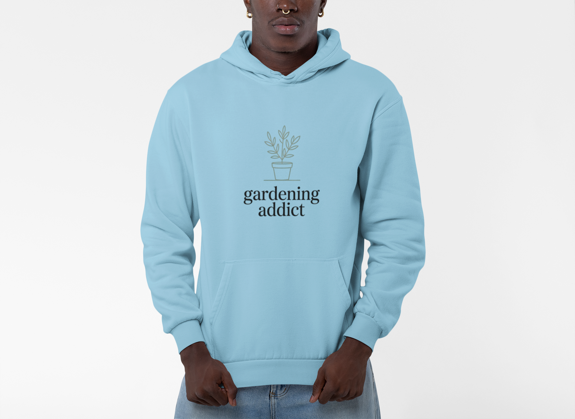 Gardening Addict Hoodie — Minimal Plant Lover Pullover