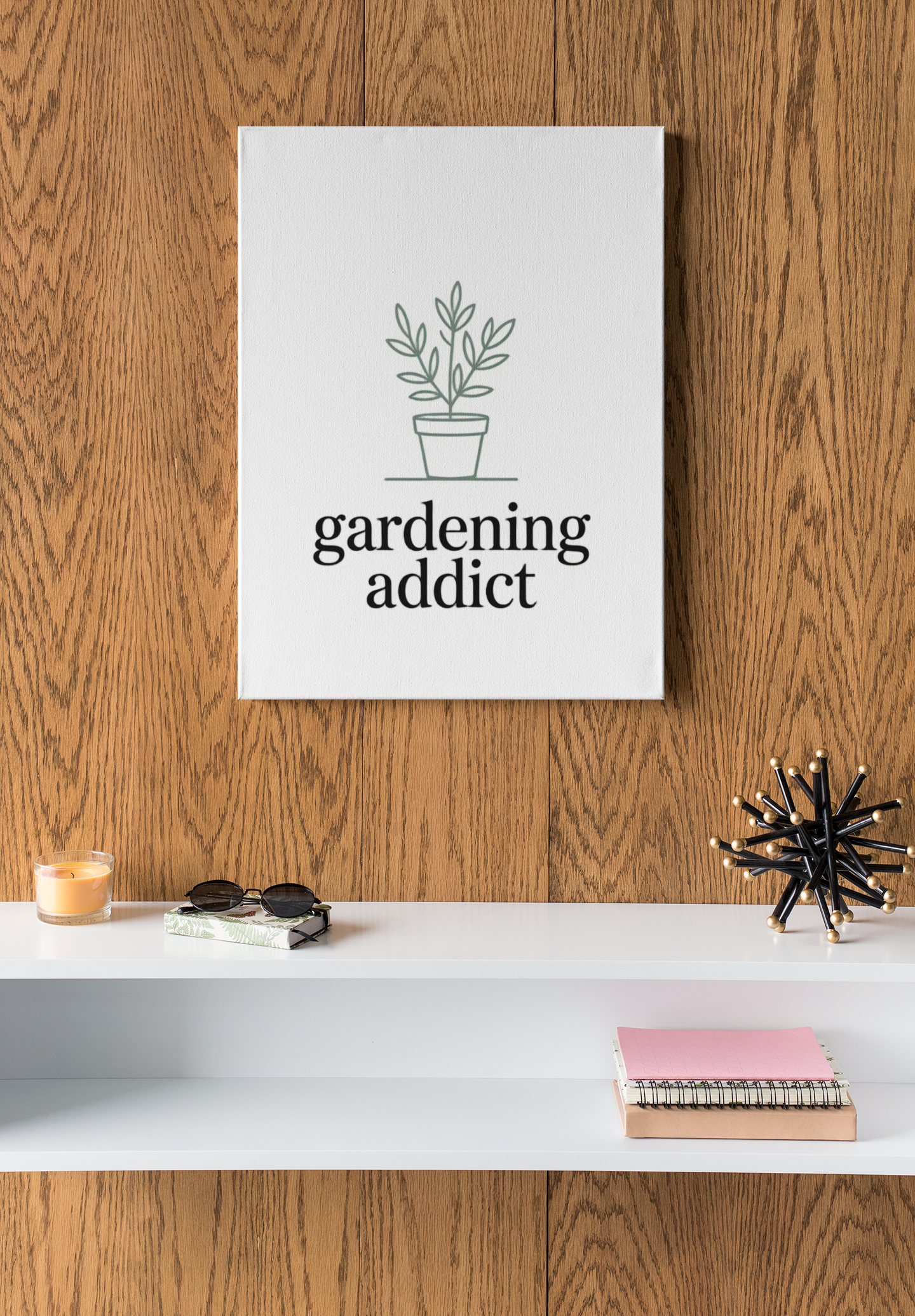 Rolled Poster — 'gardening addict' Minimal Plant Art Poster