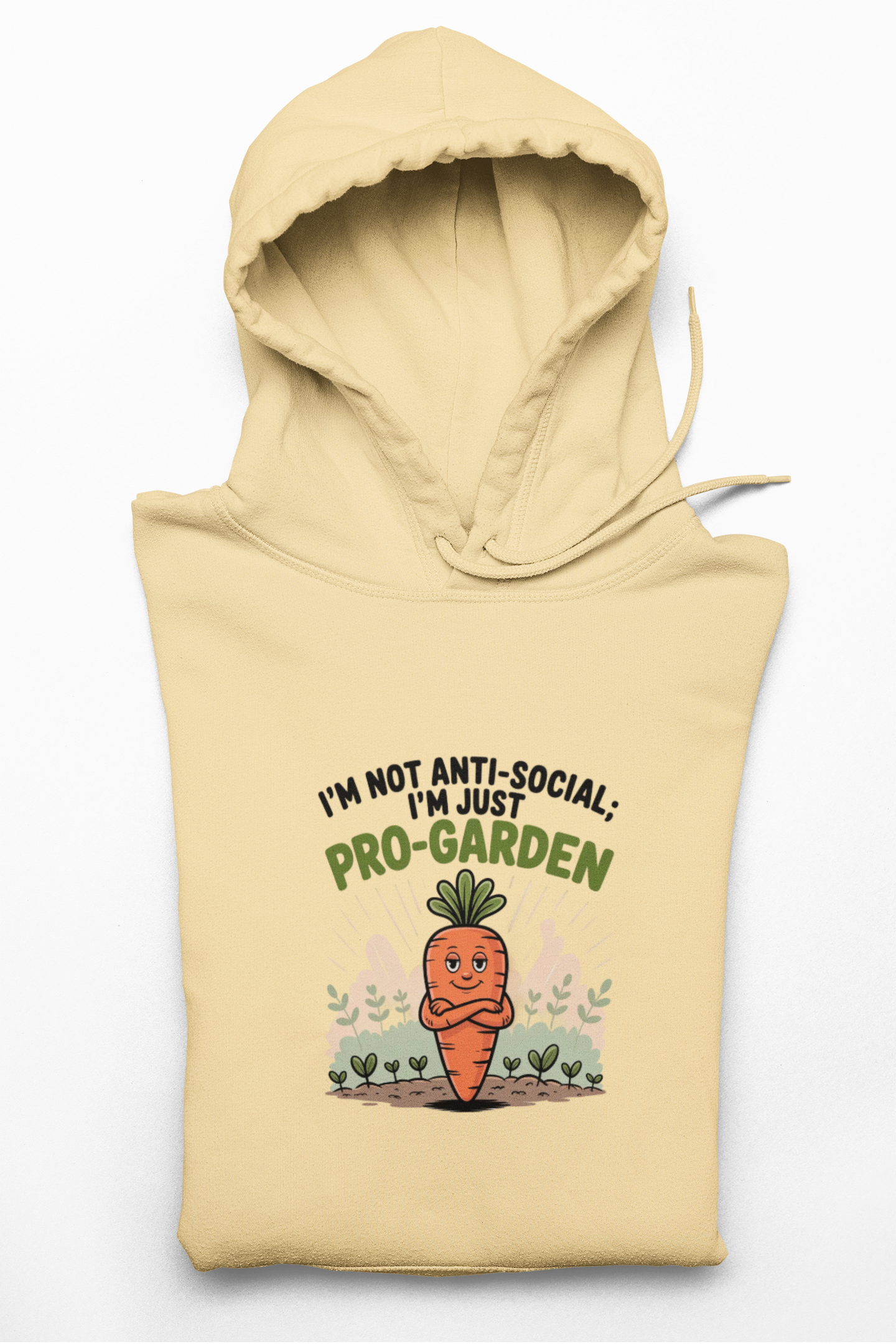 Gardener Hoodie - "I'm Not Anti-Social, I'm Pro-Garden" Cozy Plant Lover Sweatshirt