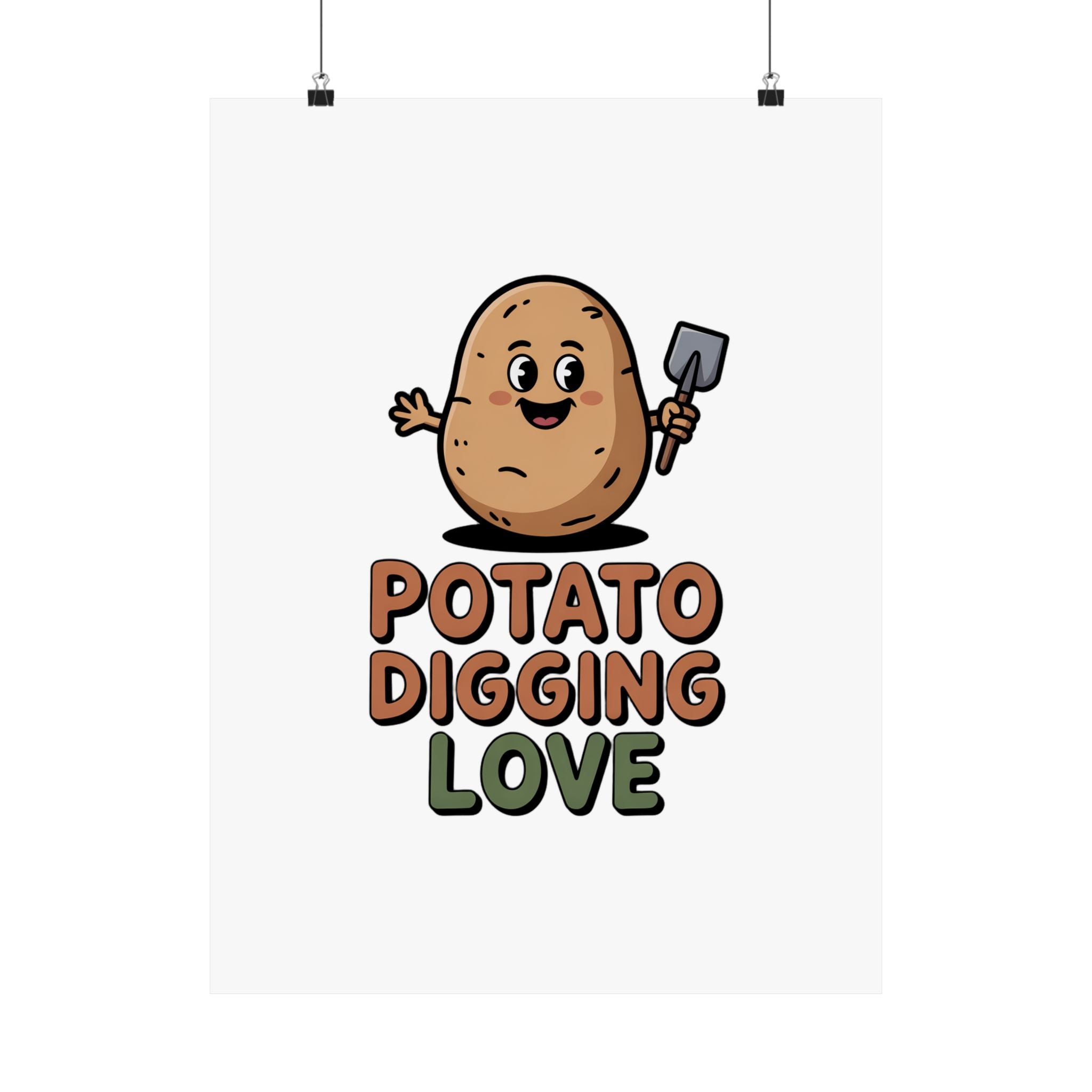 Potato Digging Love Poster — Cute Gardening Wall Art for Gardeners & Veggie Lovers