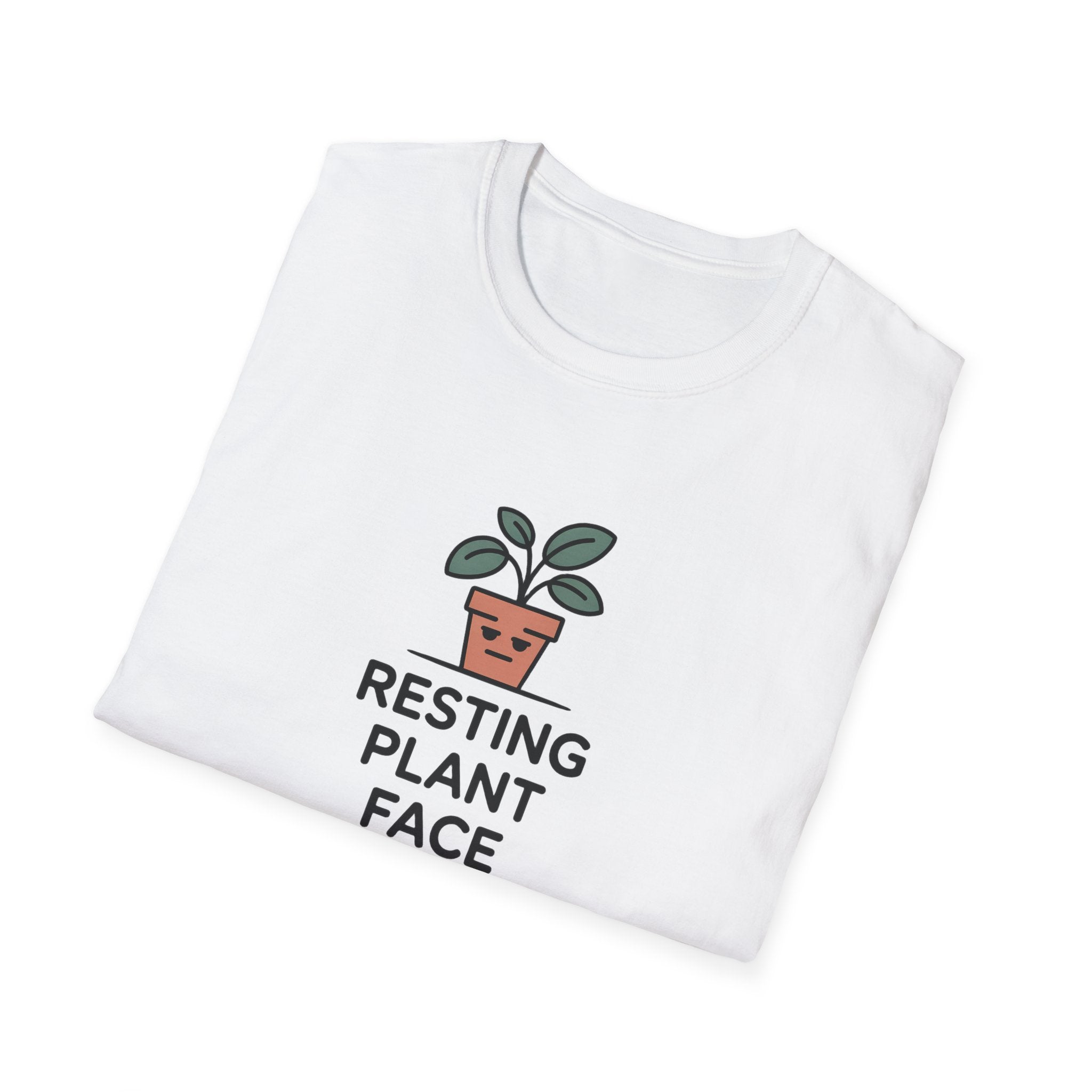 Resting Plant Face T-Shirt — Cute Plant Lover Graphic Tee