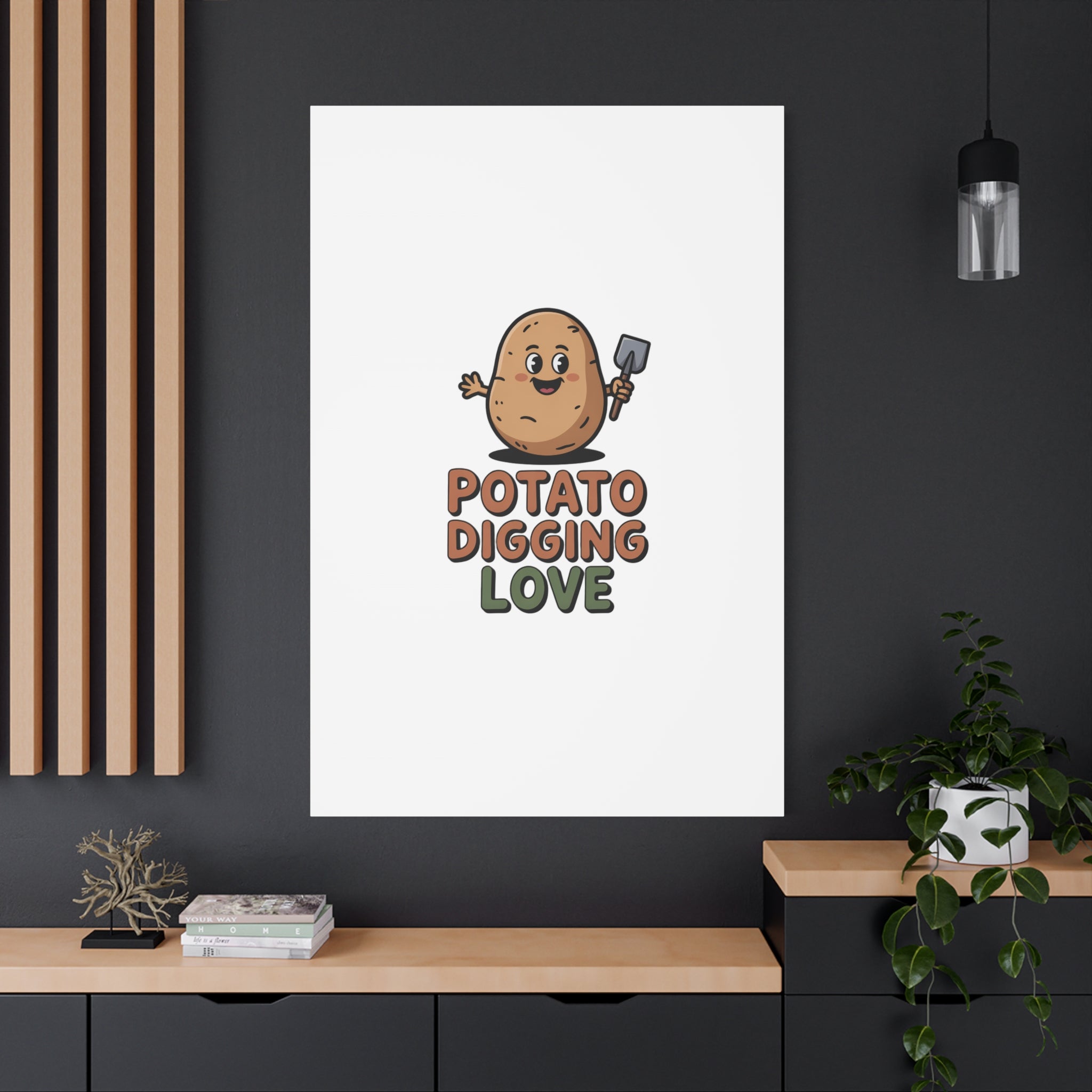Potato Digging Love Canvas Print