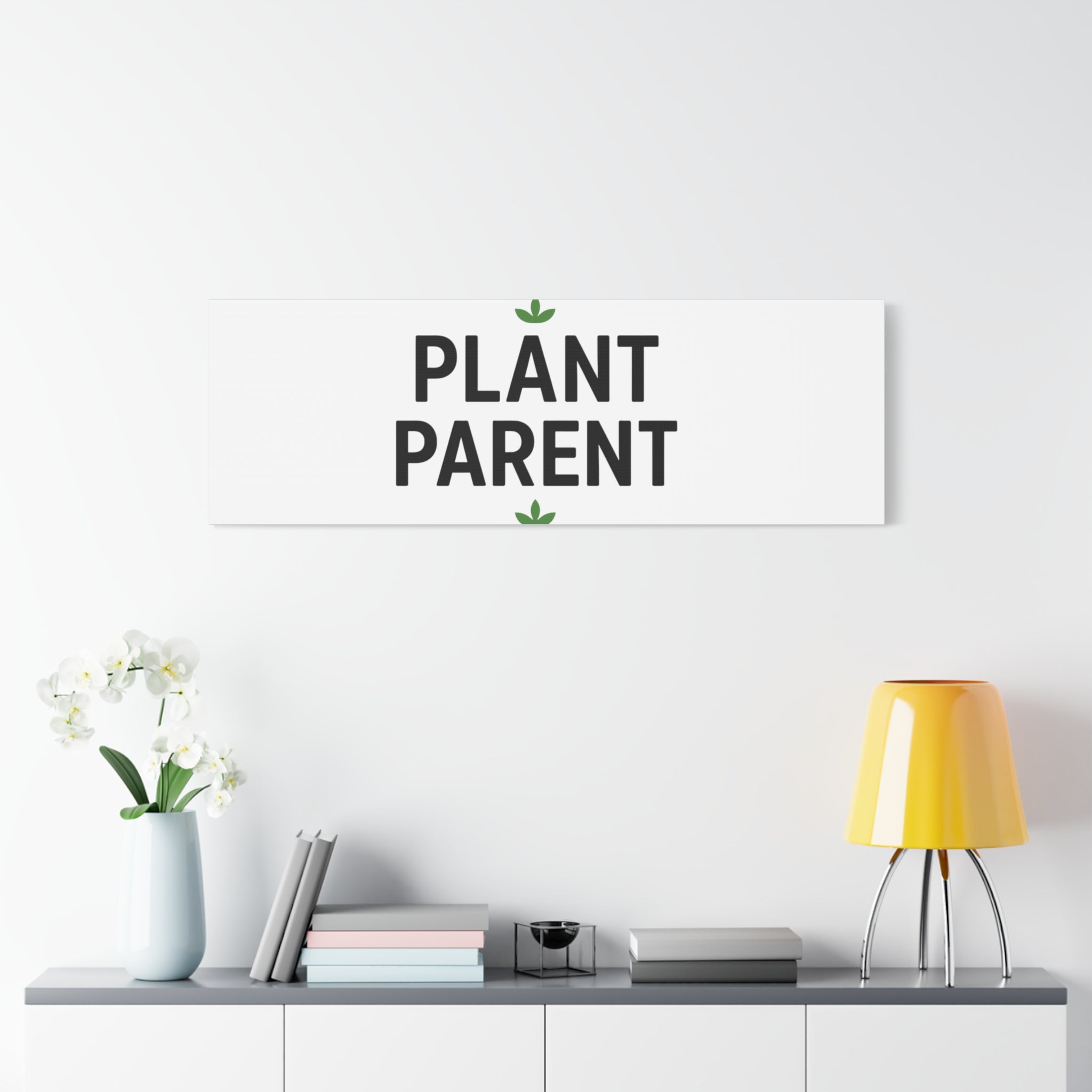 Plant Parent Canvas Wall Art — Minimalist Botanical Typography Print