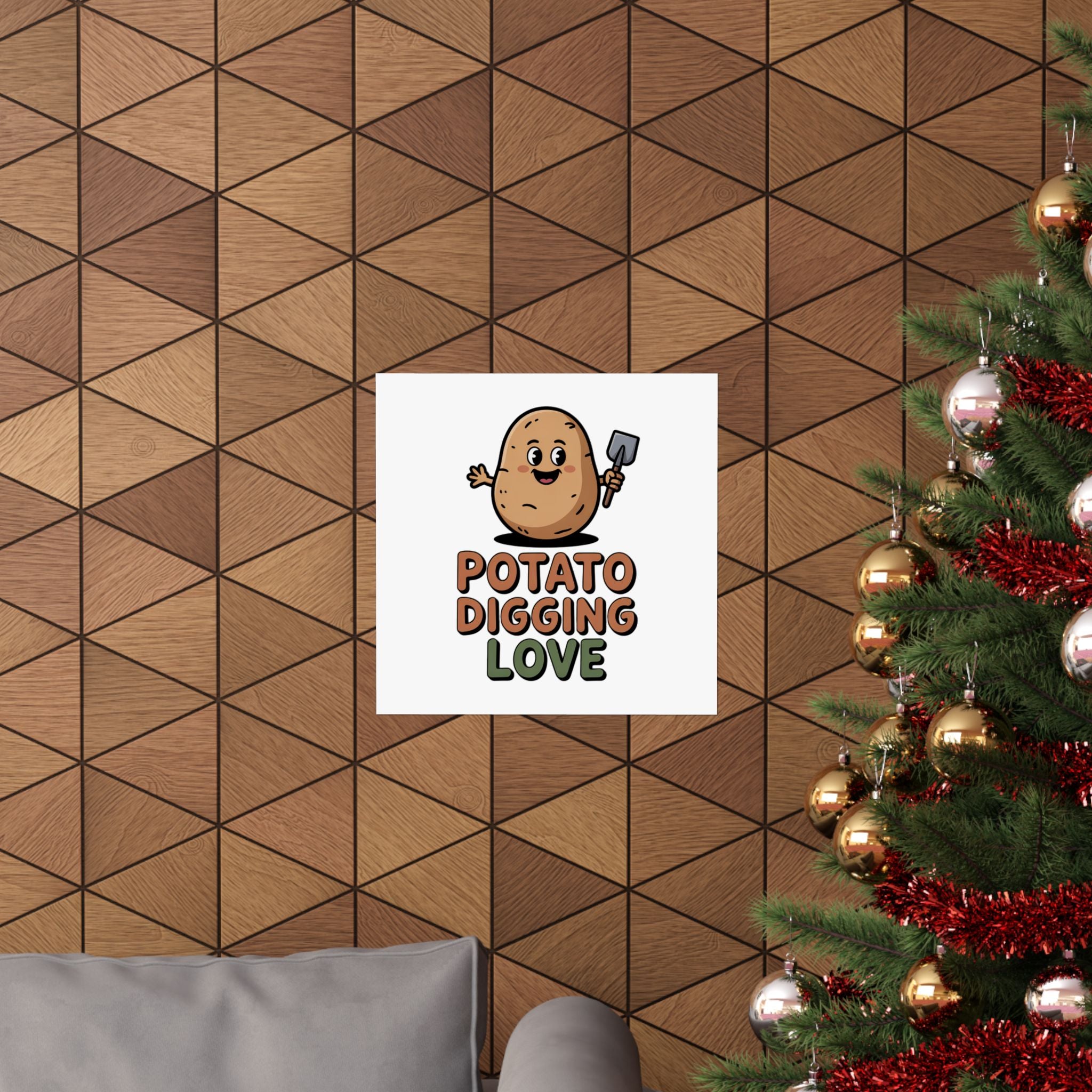 Potato Digging Love Poster — Cute Gardening Wall Art for Gardeners & Veggie Lovers