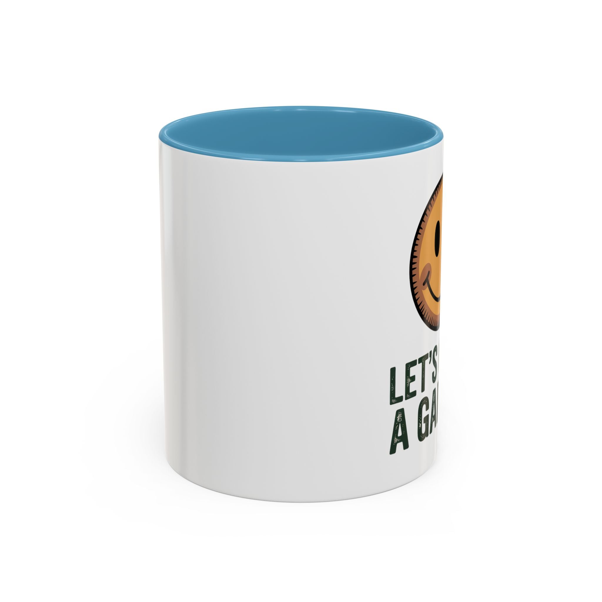 Let’s Grow a Garden Accent Coffee Mug — Smiley Seed Patch Design (11/15oz)