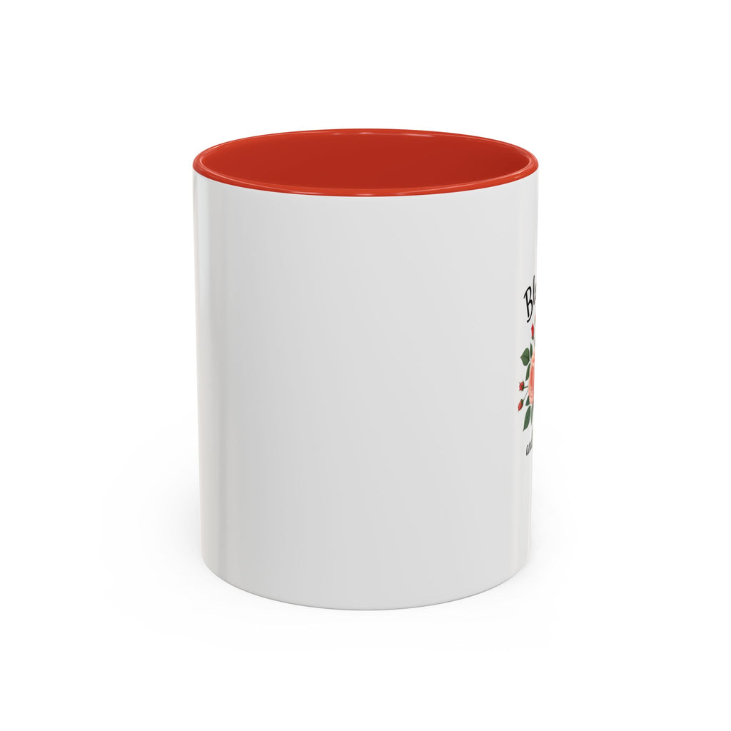Blooming and Beautiful Accent Coffee Mug - Floral Rose Gift for Mom