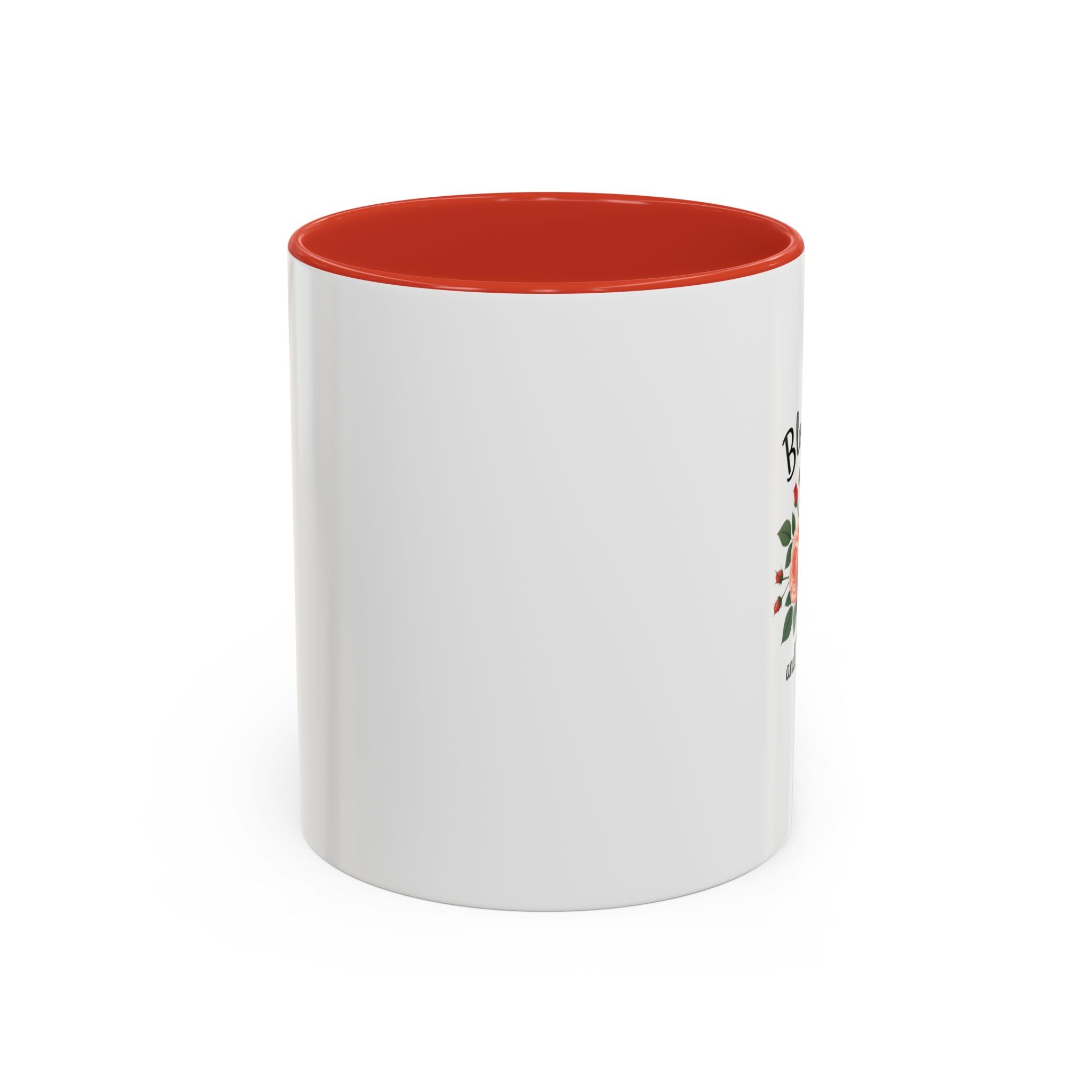 Blooming and Beautiful Accent Coffee Mug - Floral Rose Gift for Mom