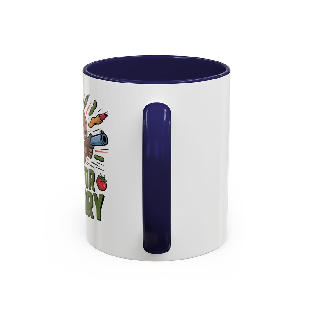 Dig For Victory Coffee Mug — Garden Veggie Cartoon Accent Mug (11/15oz)