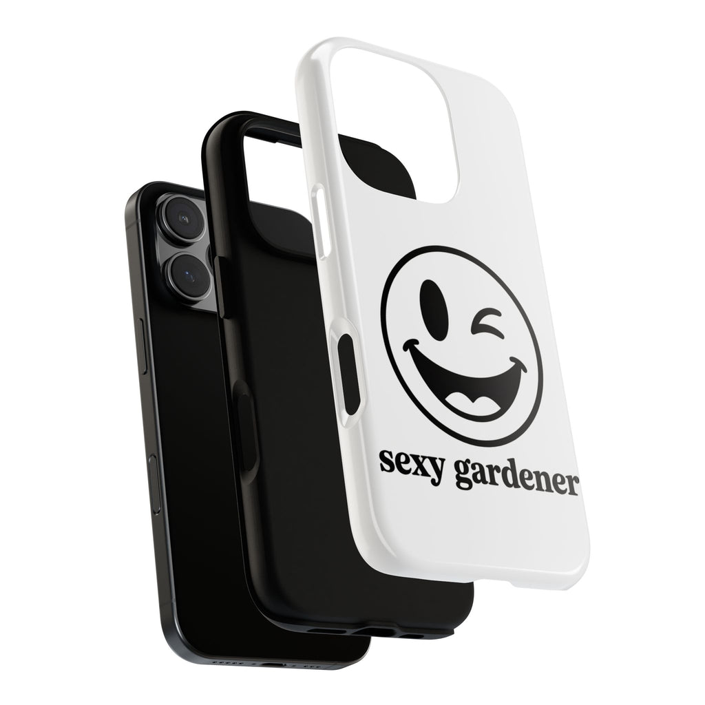 Phone Case — Winking Smiley “sexy gardener” Graphic