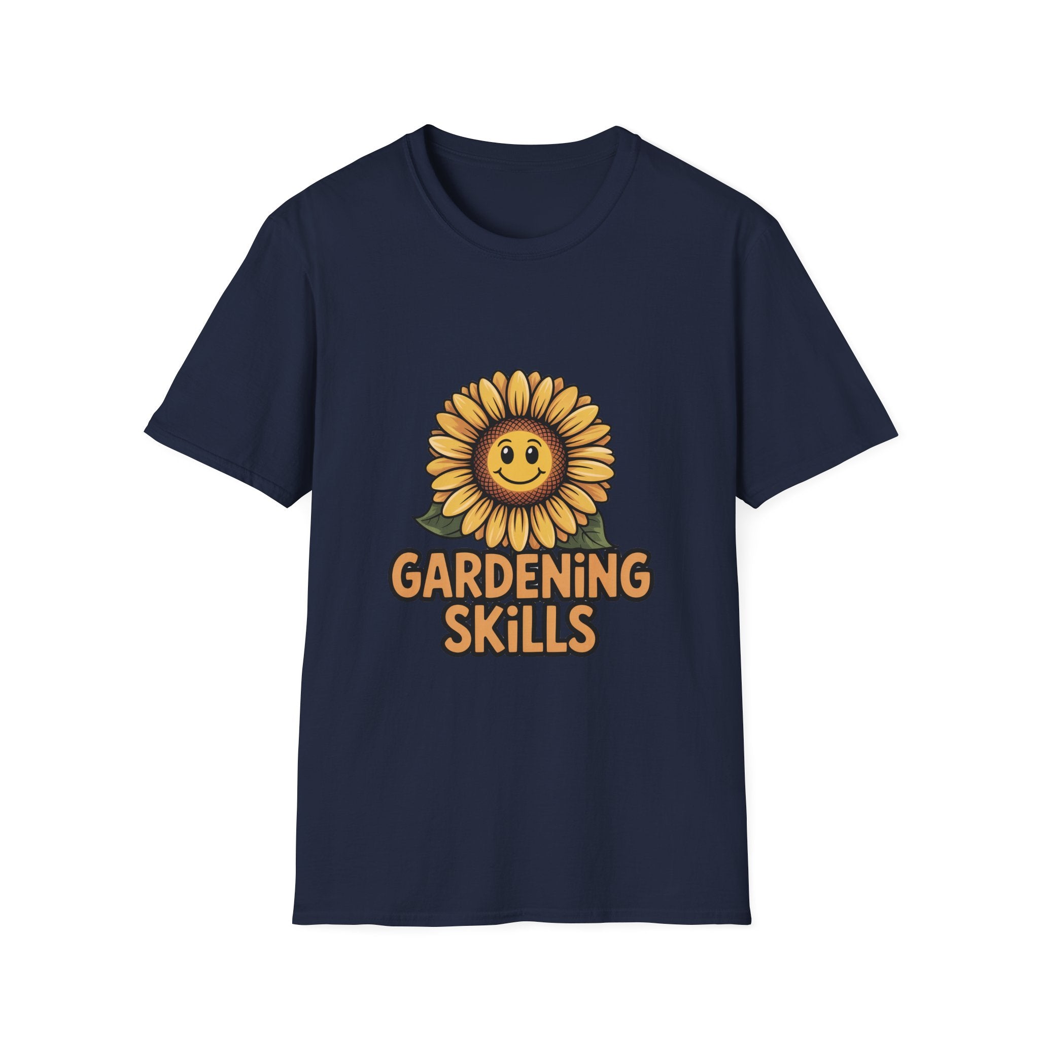 Gardening Skills T-Shirt — Cute Smiling Sunflower Garden Tee