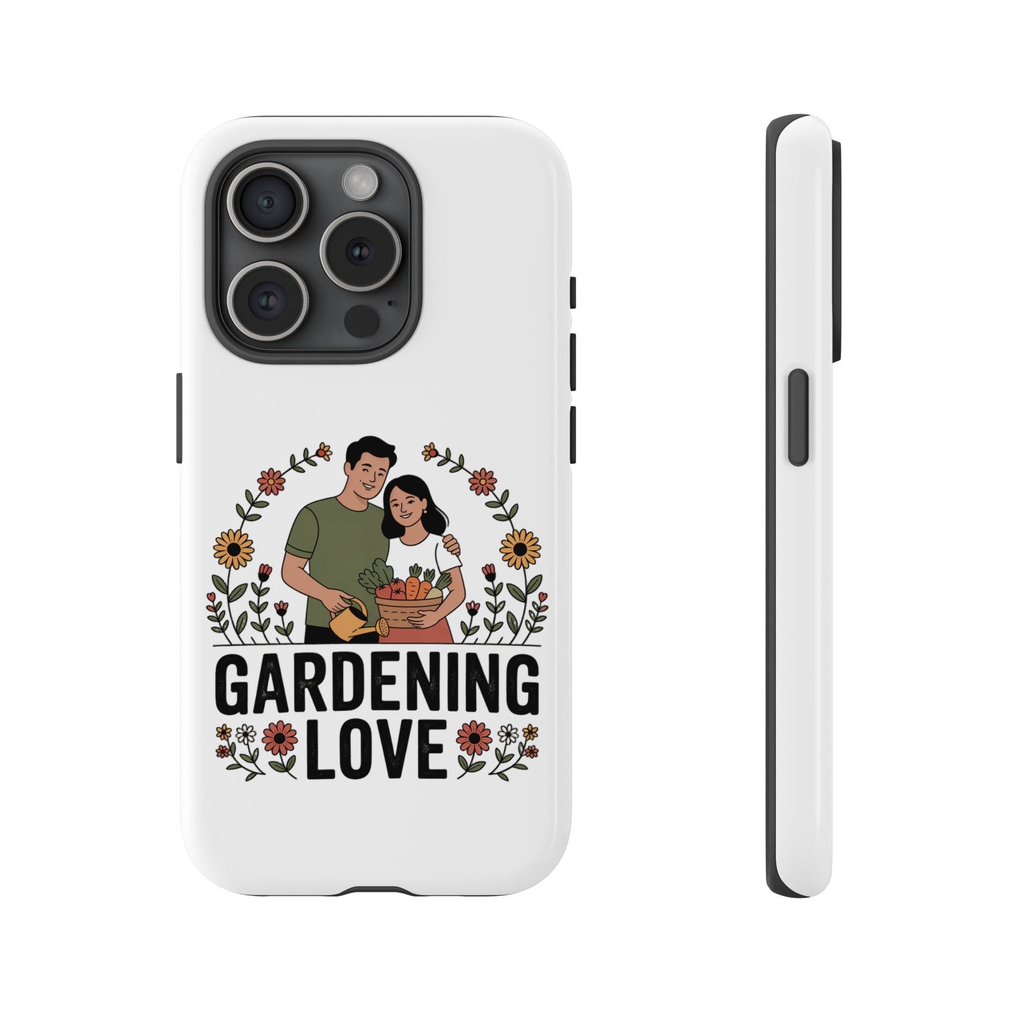 Gardening Love Phone Case — Floral Couple Protective Phone Cover