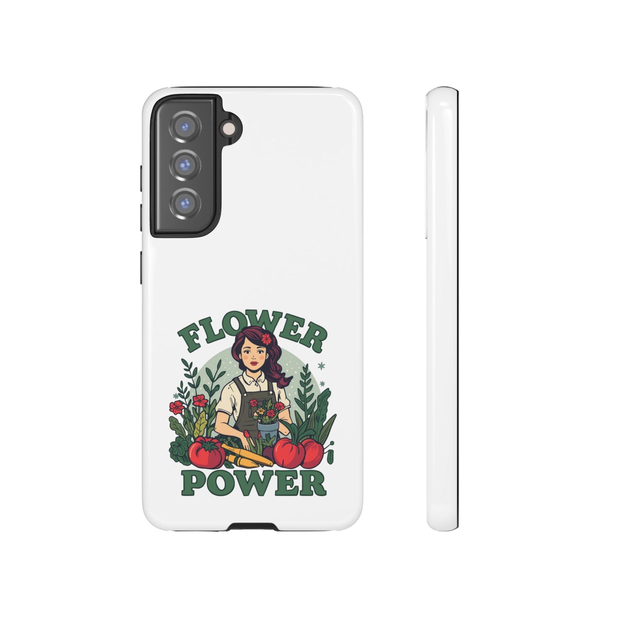 Phone Case - 'Flower Power' Retro Gardener Floral Protective Case