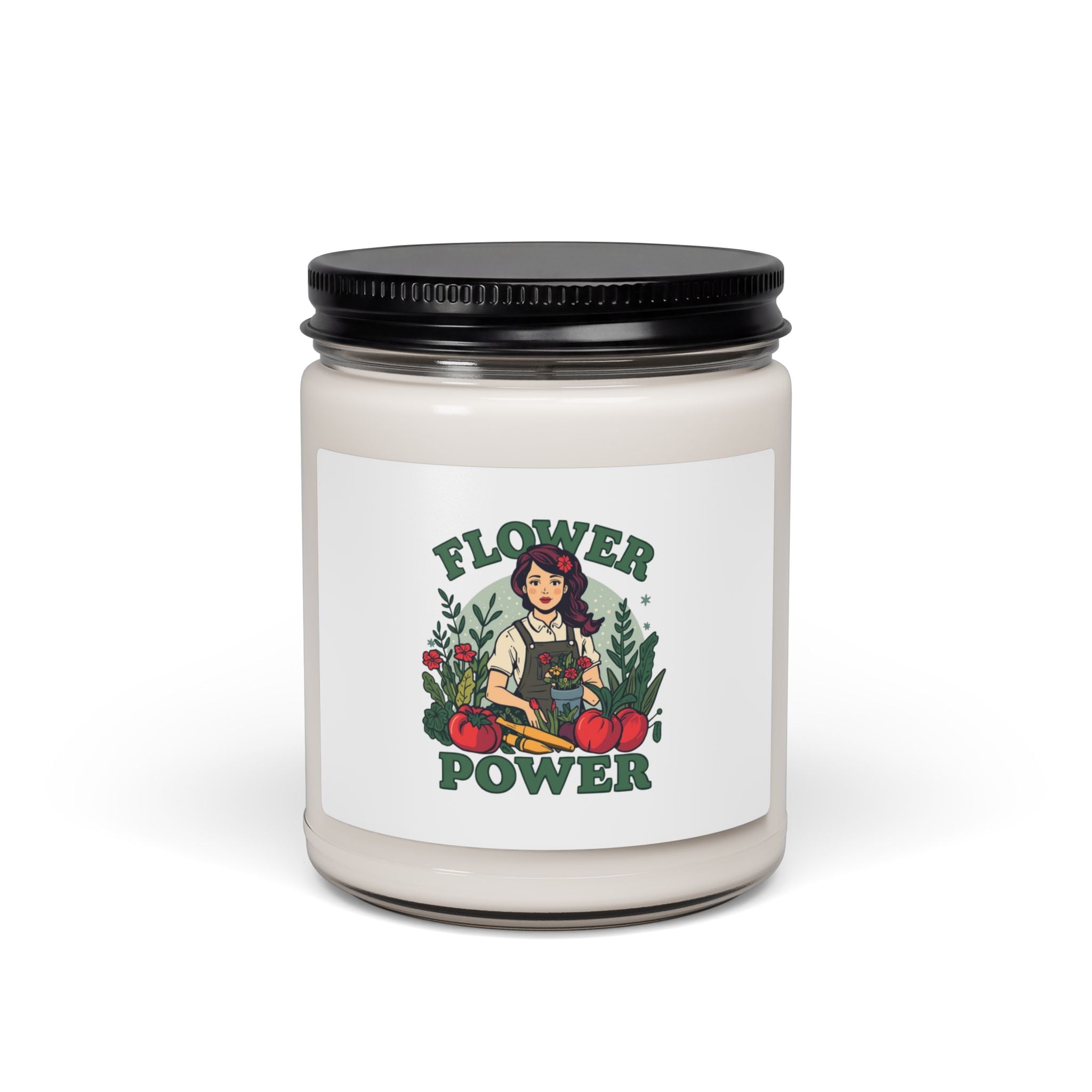 Flower Power Scented Soy Candle — 9oz Botanical Aromatherapy Jar