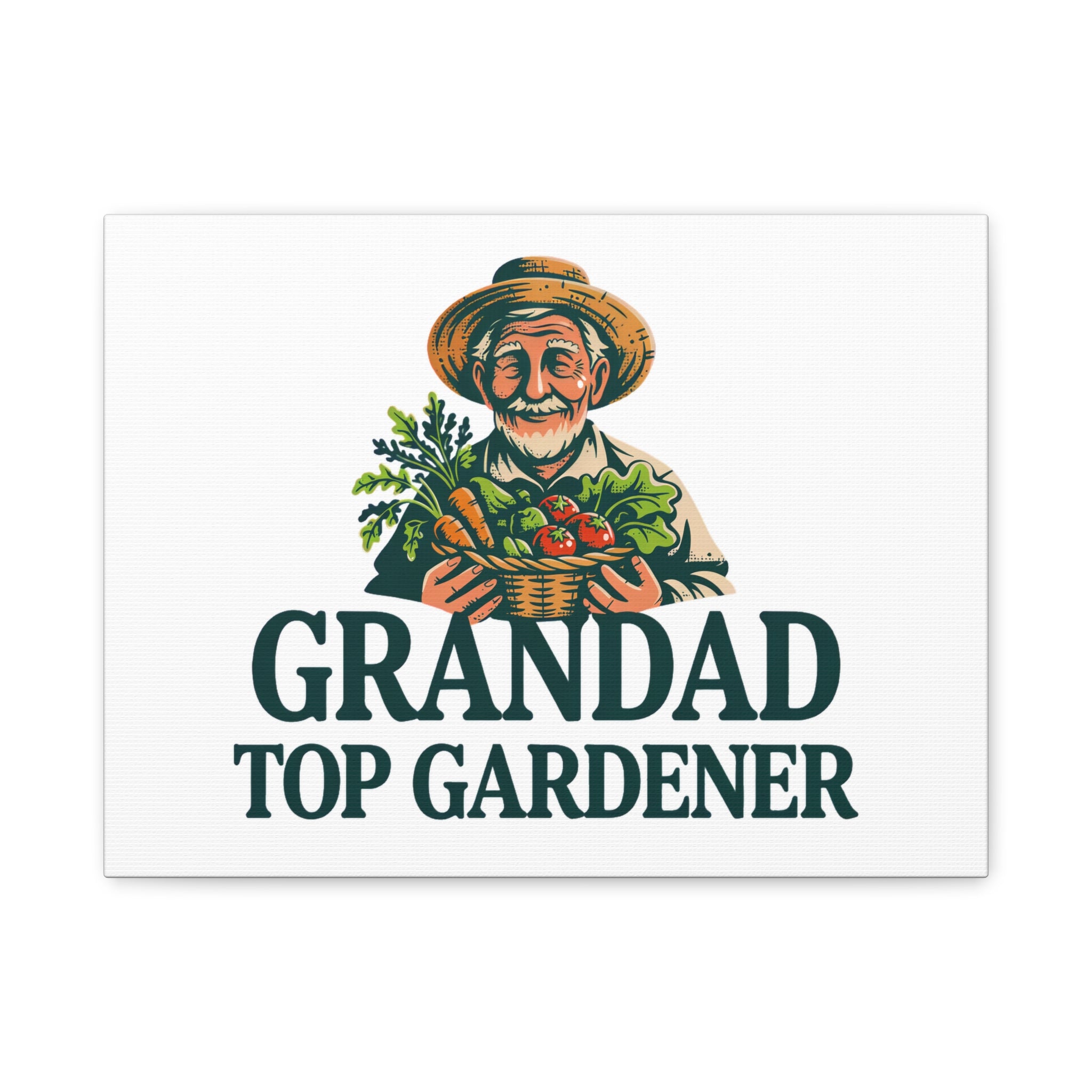 Grandad Top Gardener Canvas – Stretched Matte Wall Art