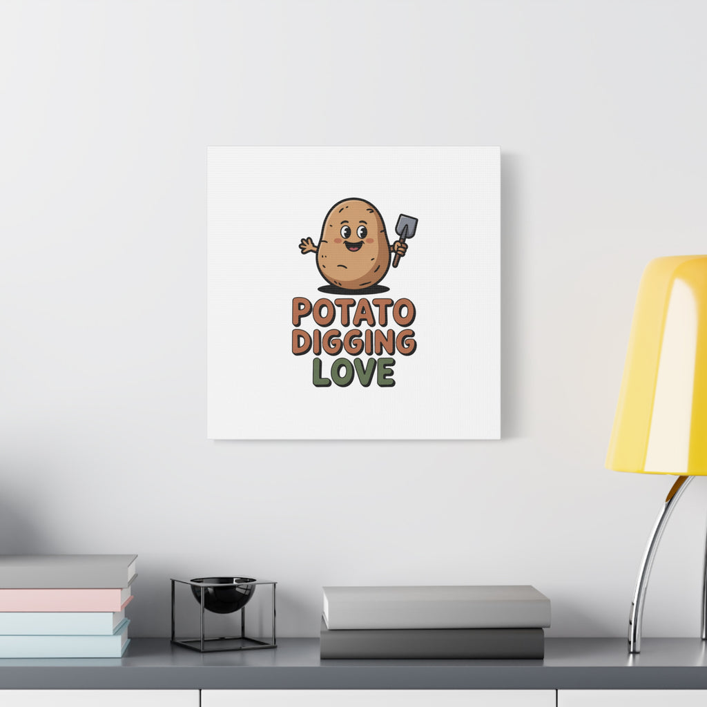 Potato Digging Love Canvas Print