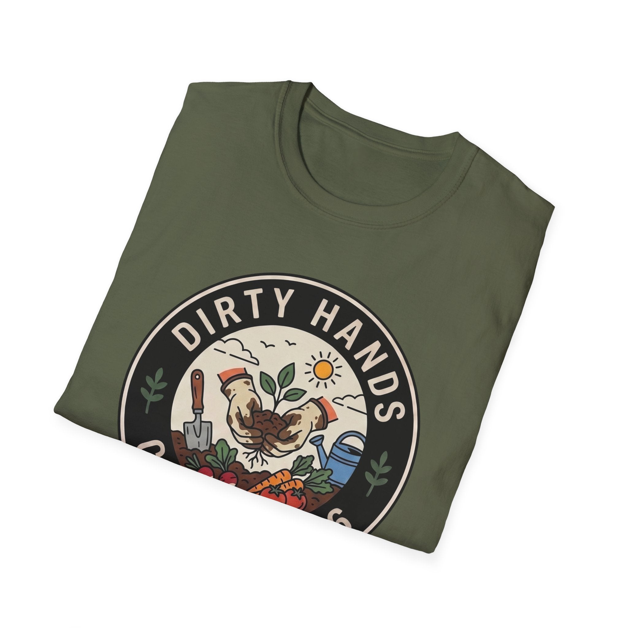 Dirty Hands Club T-Shirt — Gardening Patch Tee (Est. 2026)