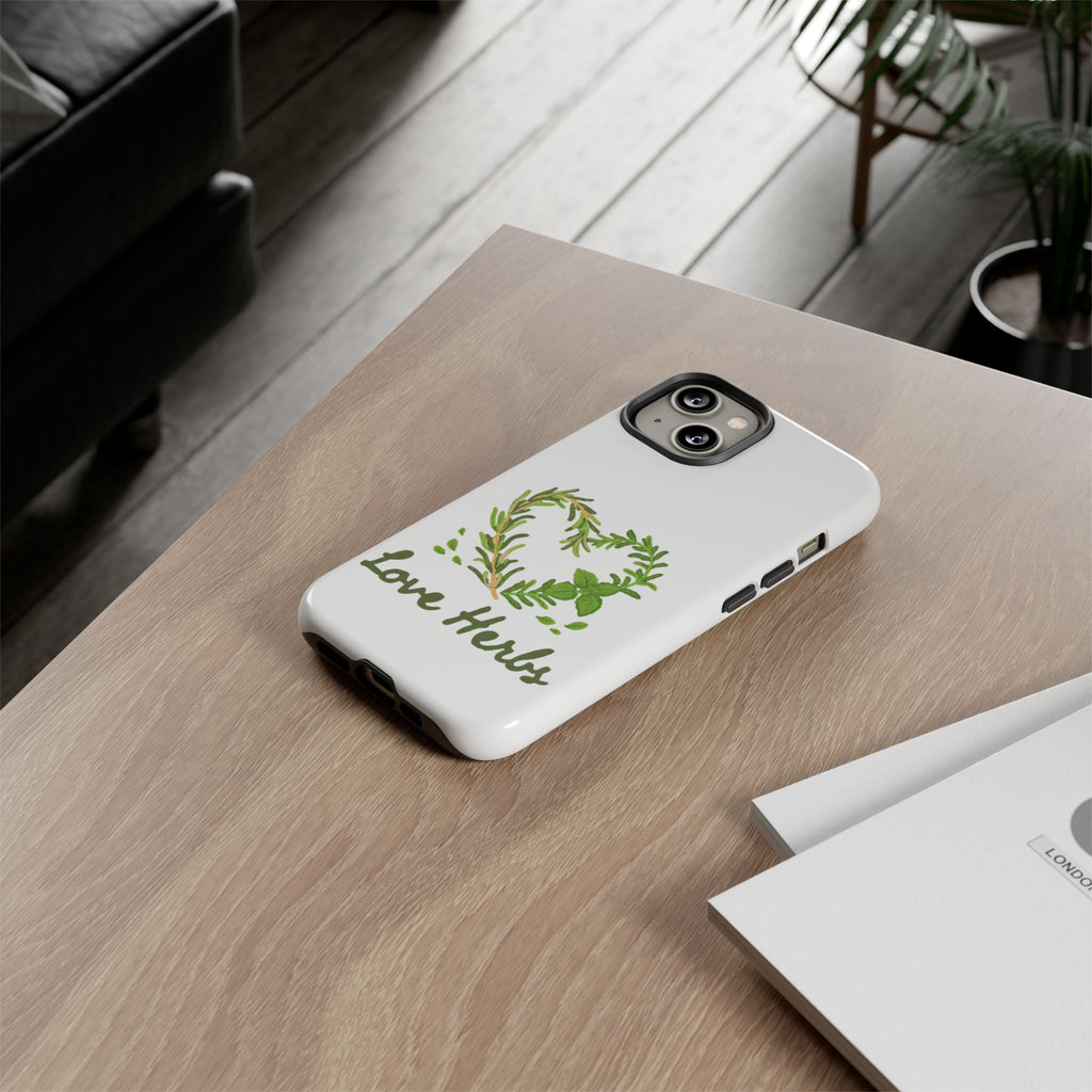 Herb Heart Phone Case - "Love Herbs" Botanical iPhone Cover