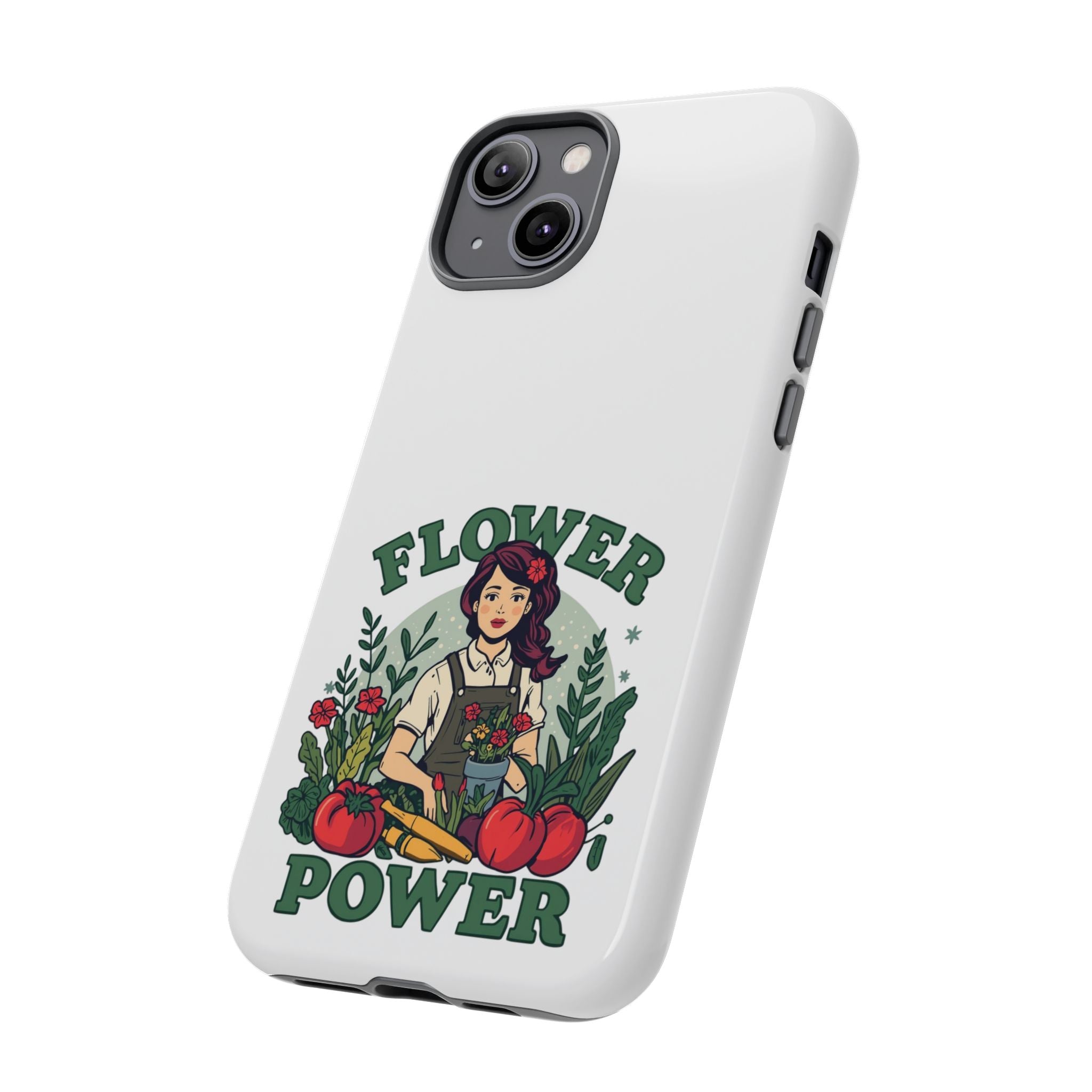 Phone Case - 'Flower Power' Retro Gardener Floral Protective Case