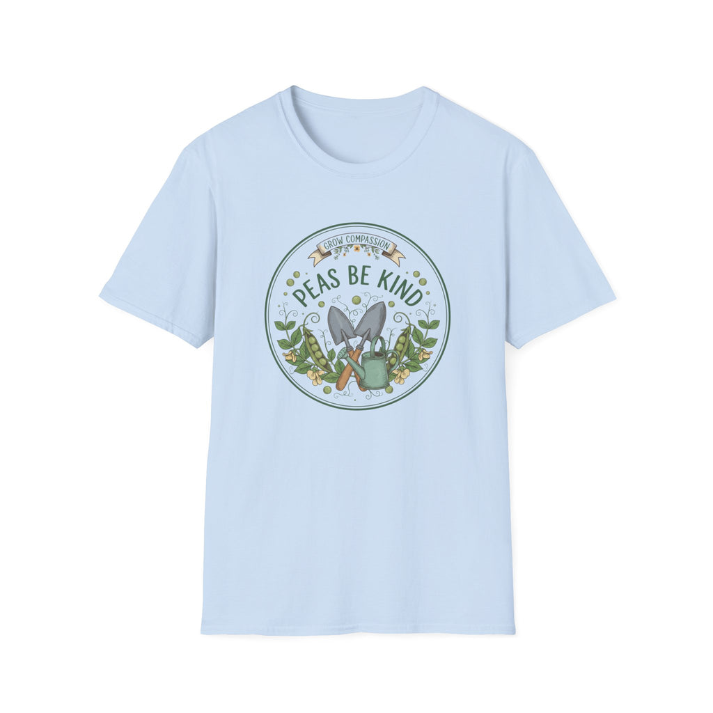 Peas Be Kind T-Shirt — Cute Garden Bunny & Peas Graphic Tee