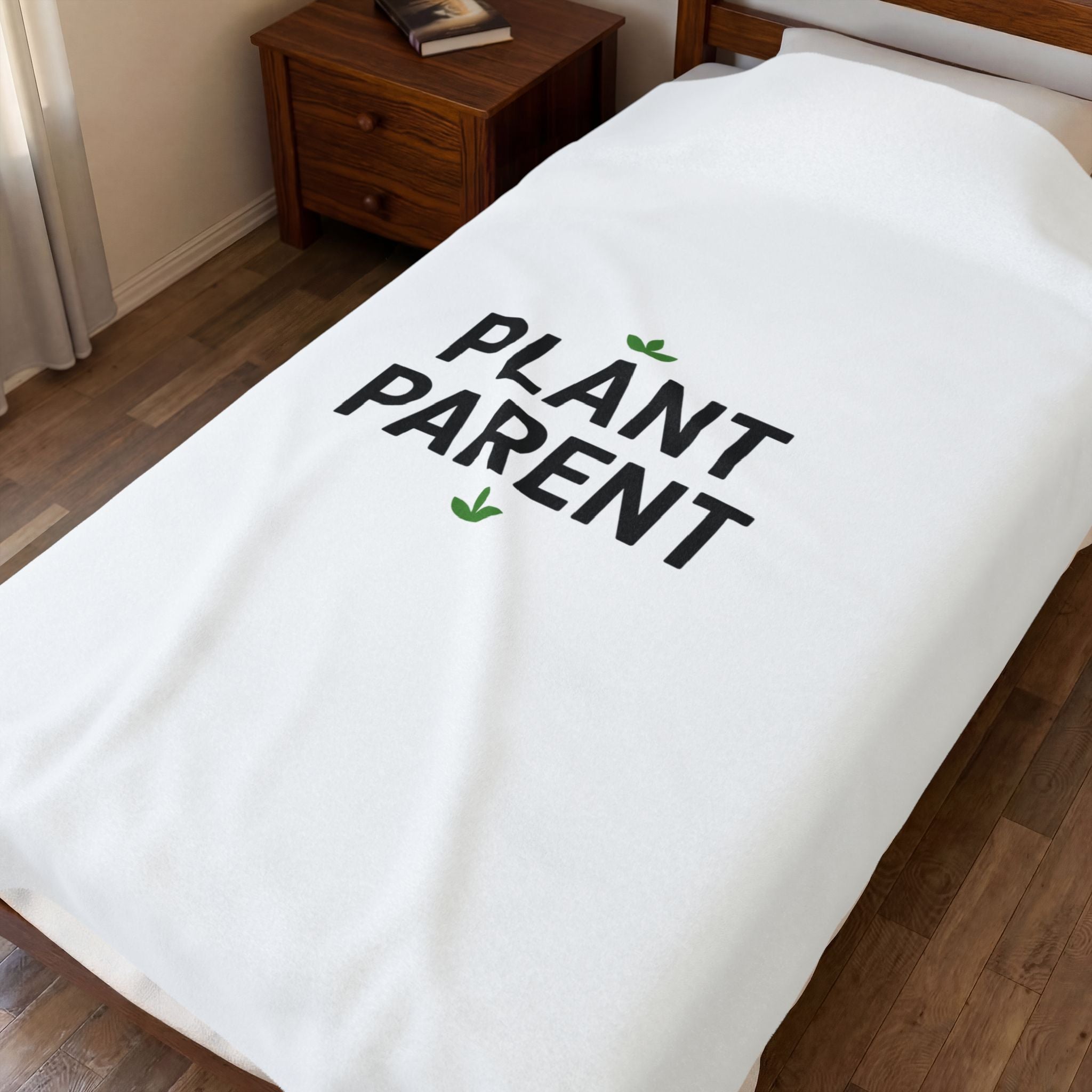 Plant Parent Velveteen Plush Blanket – Cozy Gift for Plant Lovers