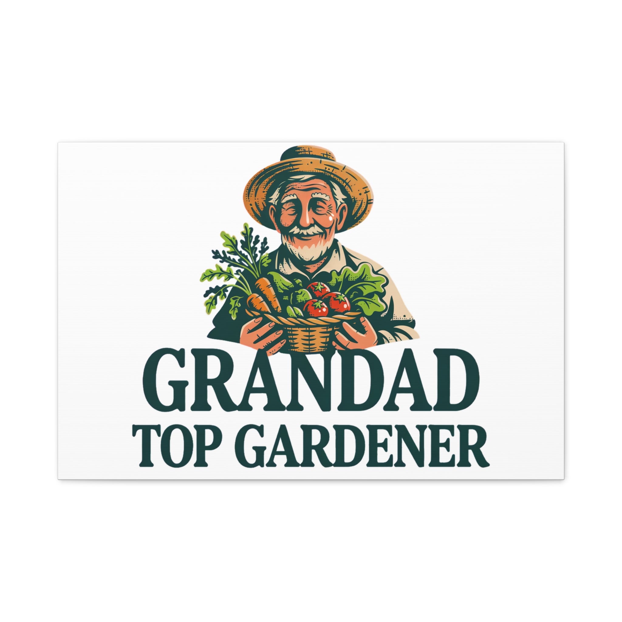 Grandad Top Gardener Canvas – Stretched Matte Wall Art