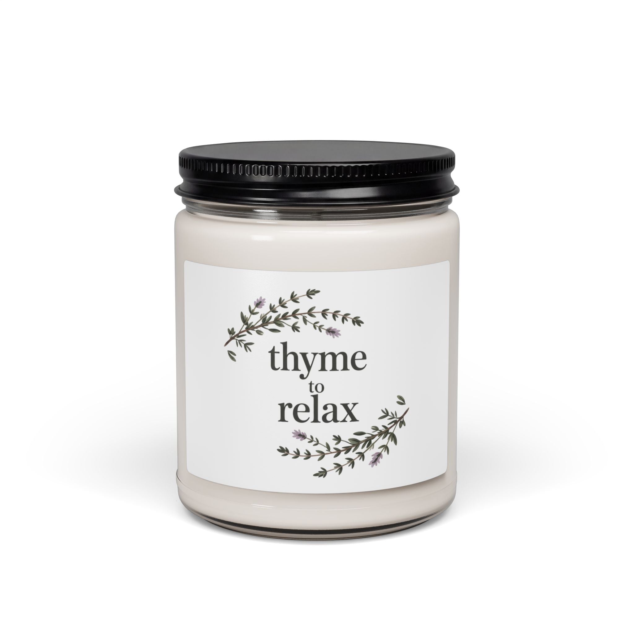 Thyme to Relax Soy Candle — 9oz Scented Aromatherapy Candle