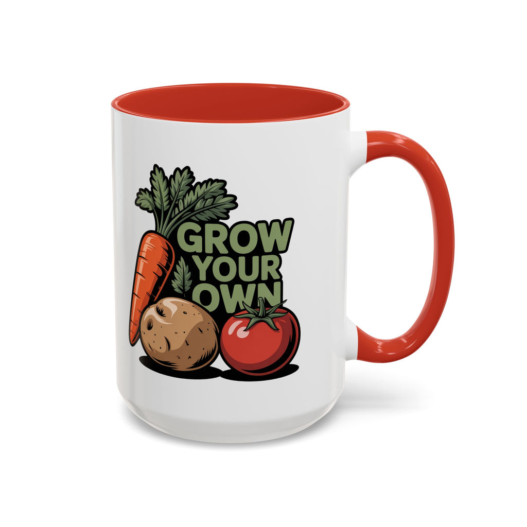Grow Your Own Coffee Mug — Gardening Veggie Design (11/15oz Accent)